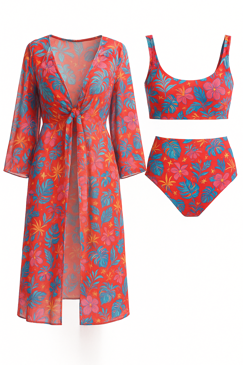 Costumi Da Bagno Donna Tre Pezzi Colorati - Rosa - abbigliamento da mare bagno colorati costumi costumi bagno costumi colorati costumi comodi costumi con copricostume costumi da bagno donna costumi da piscina costumi estivi costumi tre pezzi donna eleganti costumi da bagno pezzi set costumi da bagno swimwear - Concept Palermo