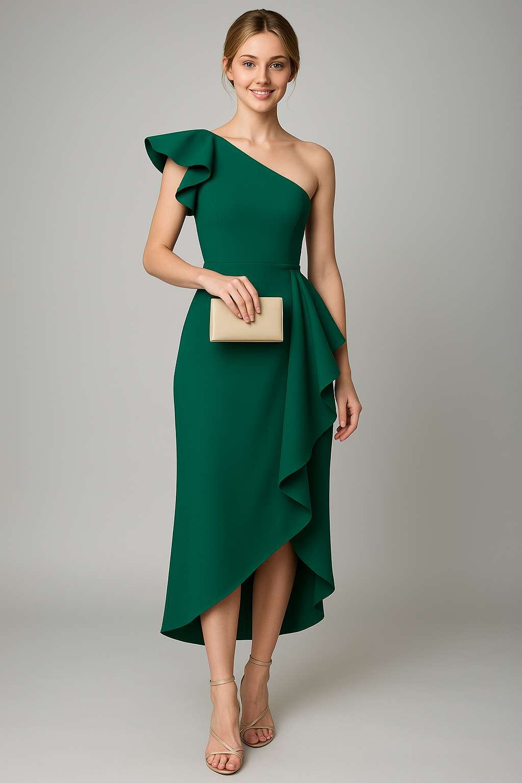 Vestito Donna Elegante Asimmetrico con Rouches - Ideale per Cerimonie e Occasioni Speciali - - abito abito asimmetrico abito con rouches abito donna abito spalla unica abito versatile asimmetrico design irregolare donna dresses look elegante moda femminile rouches silhouette taillèe tessuto di alta qualità vestito per eventi formali - Concept Palermo