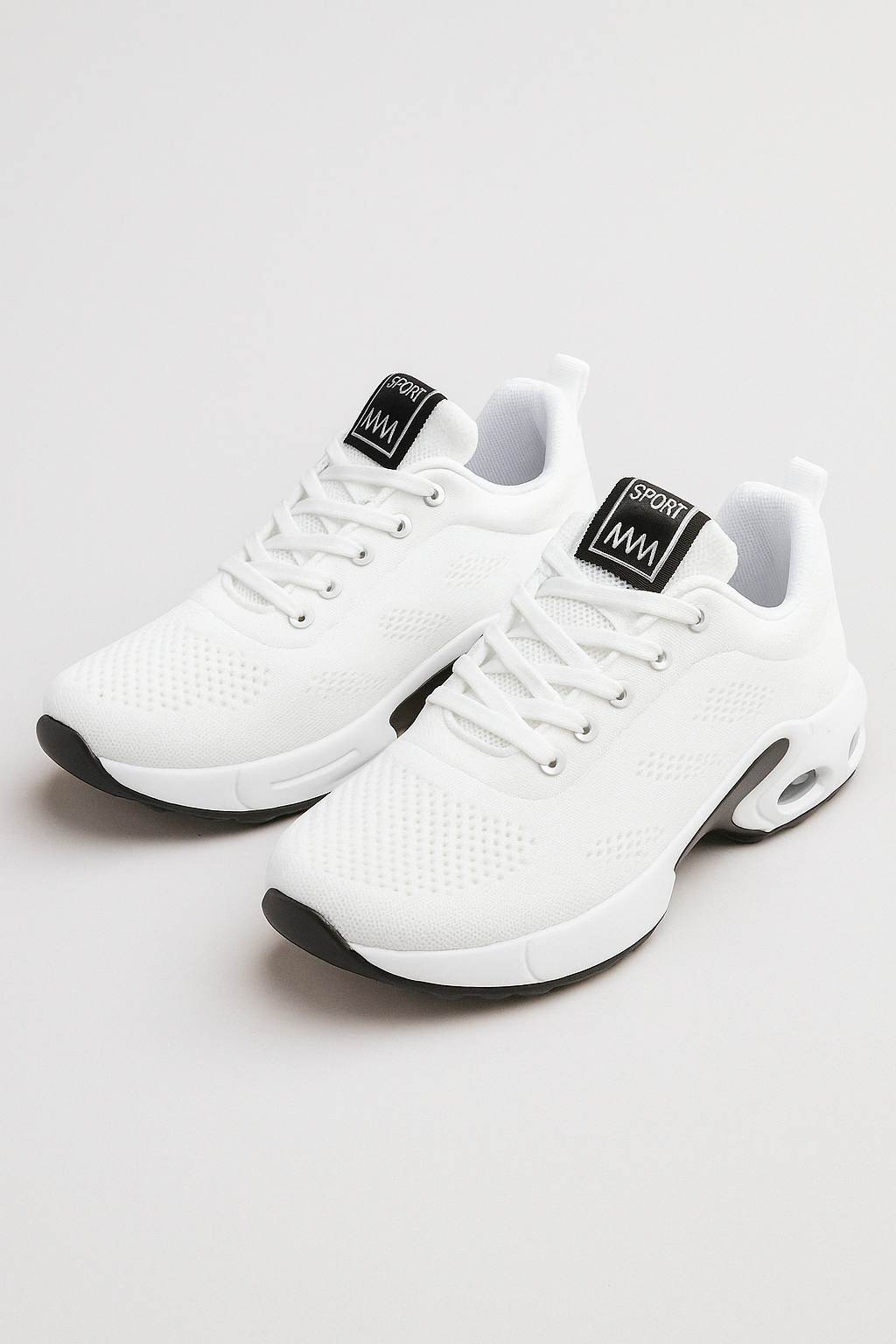 Sneakers da donna con suola con cuscinetto d'aria e rete traspirante Plastica - Bianca - aria cuscinetto donna plastica rete shoes shoes woman sneakers sneakers donna WOMEN womens shoes - Concept Palermo