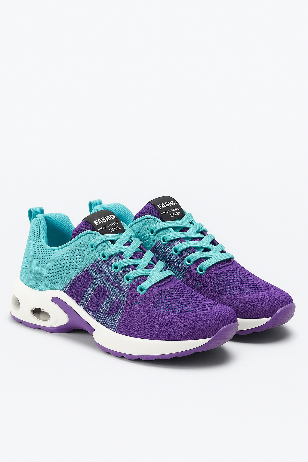 Sneakers da donna con suola con cuscinetto d'aria e rete traspirante Plastica - Turchese-viola - aria cuscinetto donna plastica rete shoes shoes woman sneakers sneakers donna WOMEN womens shoes - Concept Palermo