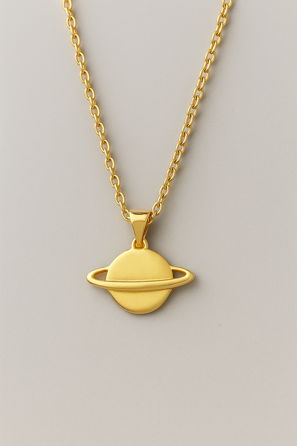 Collana con Pendente a Forma di Pianeta Lana Uomo - Oro - collana collana pendente Fashion Necklaces forma jewelry lana necklace for men NECKLACES Pendant Necklaces pendente pianeta uomo - Concept Palermo