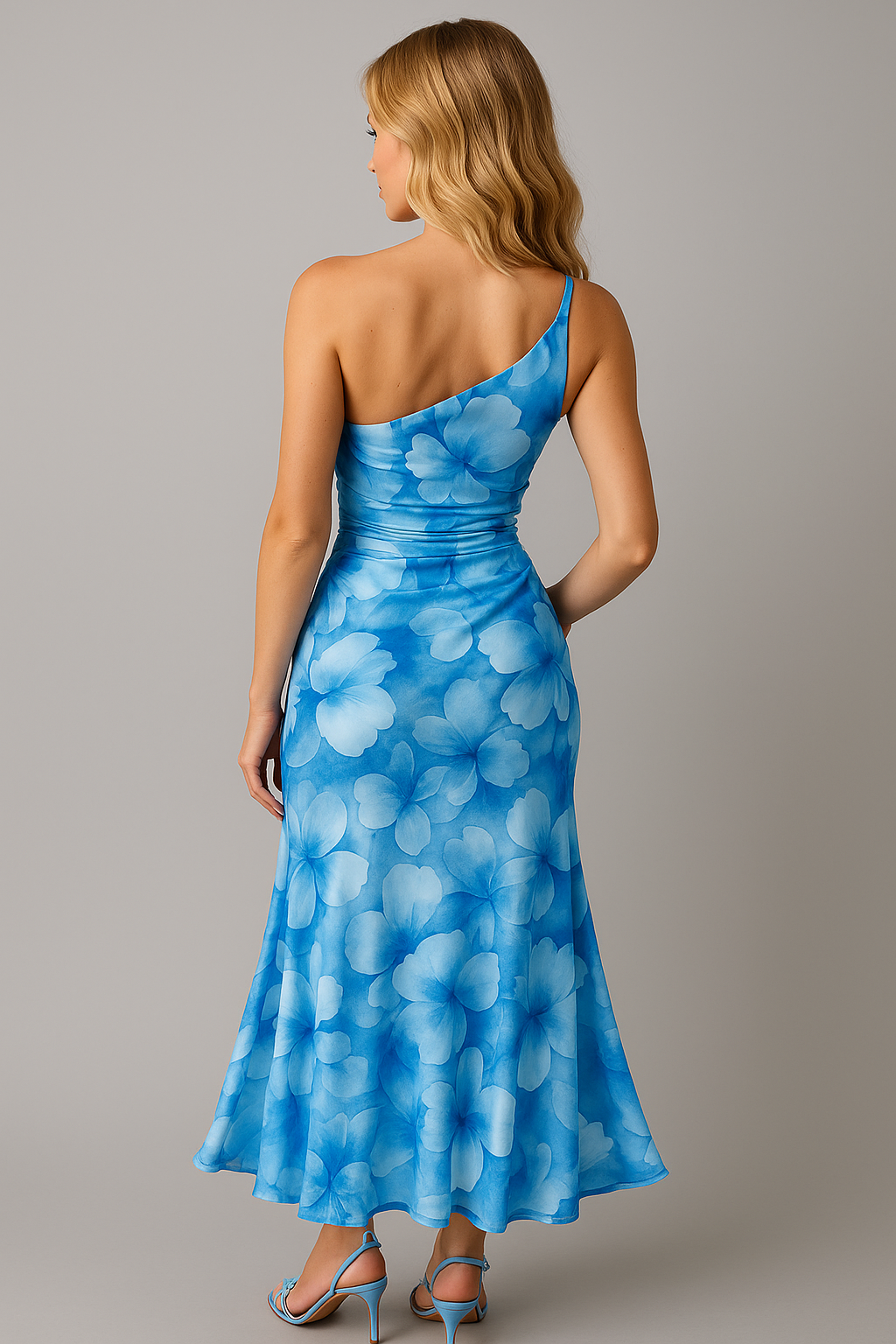 Abito da Donna con Spallina Unica - - abito Abito alla Moda Abito con Orlo Lungo Abito da Cerimonia abito donna Abito Elegante Abito Maxi Corpetto Arricciato donna Dress con Spallina Unica dresses Materiale in Poliestere spallina Stile Elegante unica Vestito Fashion - Concept Palermo