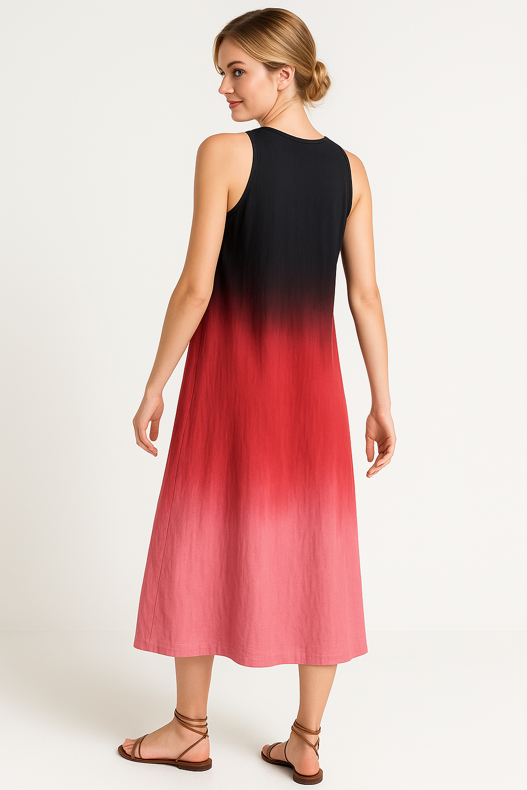 Abito Donna Estivo Senza Maniche A-Linea - - abito abito A-Line abito casual abito da viaggio abito donna abito estivo abito midi abito senza maniche comfort estivo donna dresses estivo linea maniche moda estiva moda femminile stile elegante - Concept Palermo