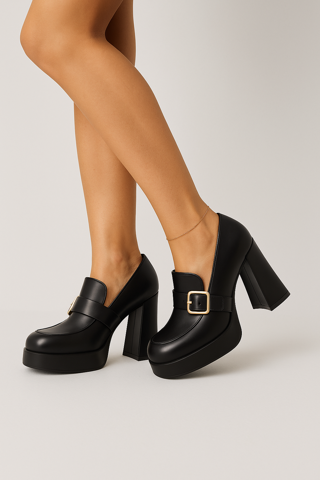 Décolleté Nere Eleganti Donna in Ecopelle, Tacco 9cm, con Cinturino alla Caviglia - - category-shoes cinturino donna décolleté décolleté donna fashion shoes shoes for women Shoes women tacco women womens shoes - Concept Palermo