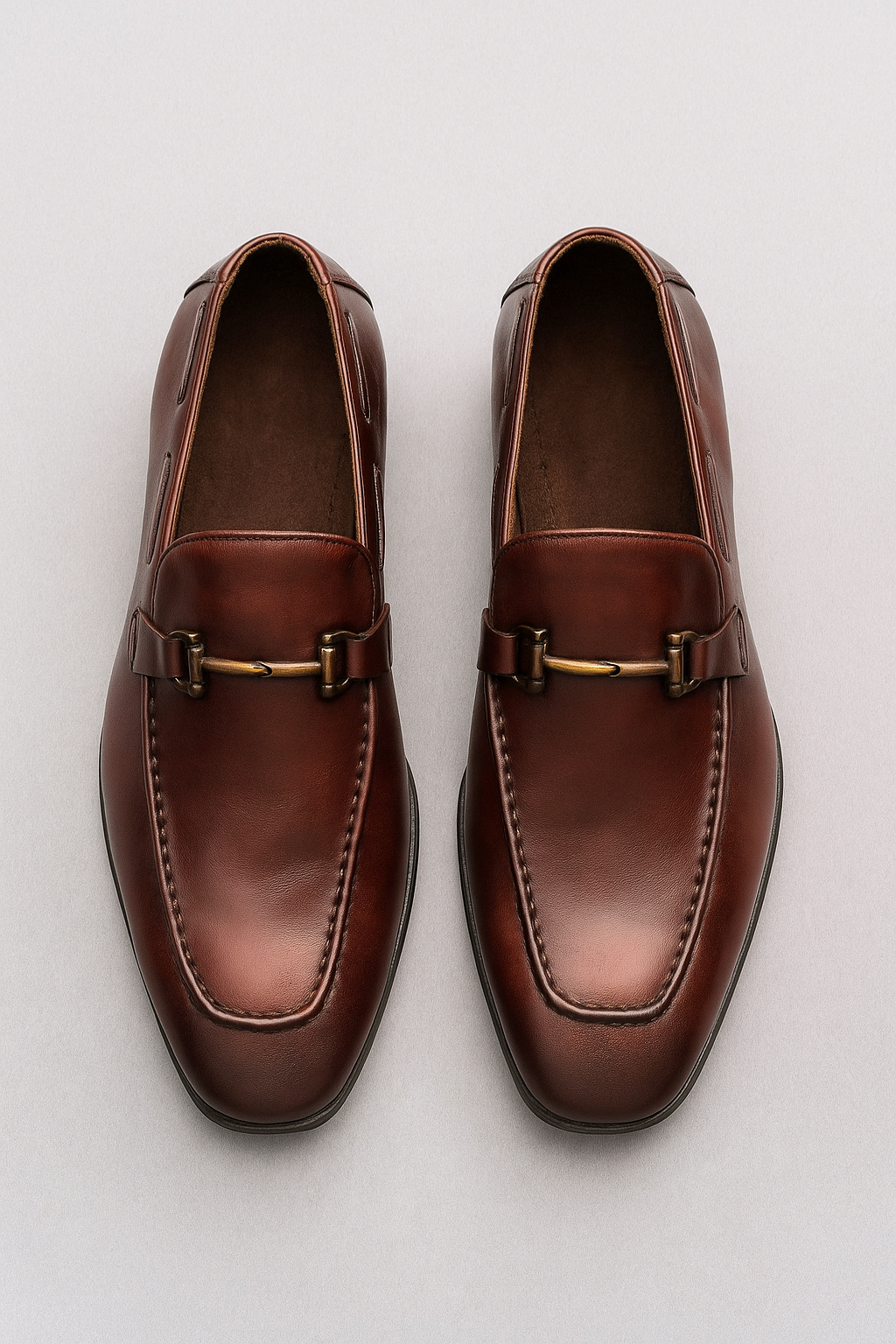 Mocassini da uomo classici in vera pelle marrone con anello, eleganti per ufficio e tempo libero - - anello classici decorativo marroni Men's Shoes mocassini mocassini classici pelle shoes - Concept Palermo