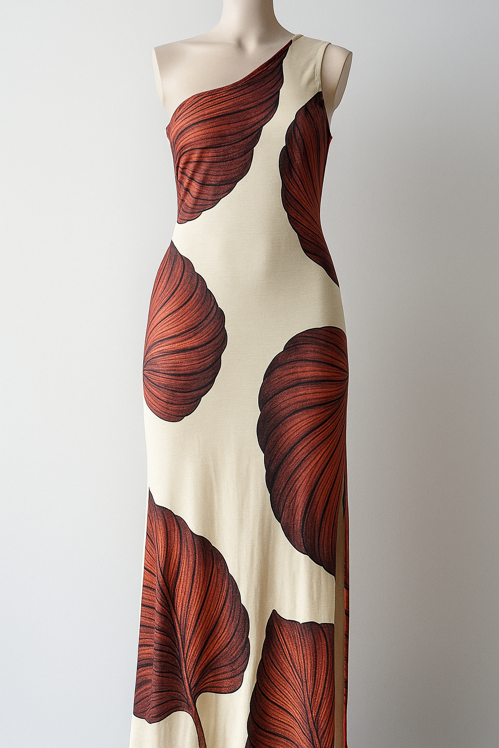 Abito Maxi a Spalla Unica Donna - - abbigliamento tropicale abito abito a spalla unica abito maxi eleganti abito spalla design asimmetrico donna dresses maxi vestito con stampa spacco strategico spalla tessuto in poliestere unica vestito estivo vestito lungo senza maniche vestito versatile - Concept Palermo