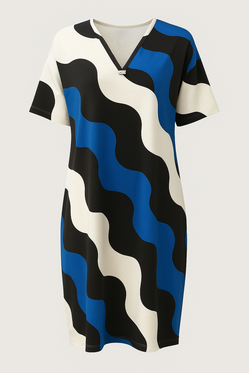 Abito Donna con Décolleté a V - Blu - abiti da donna abito abito blu abito corto abito donna abito elegante abito facile da mantenere abito femminile abito rosa abito verde donna décolleté décolleté a V vestito per occasioni speciali vestito versatile - Concept Palermo