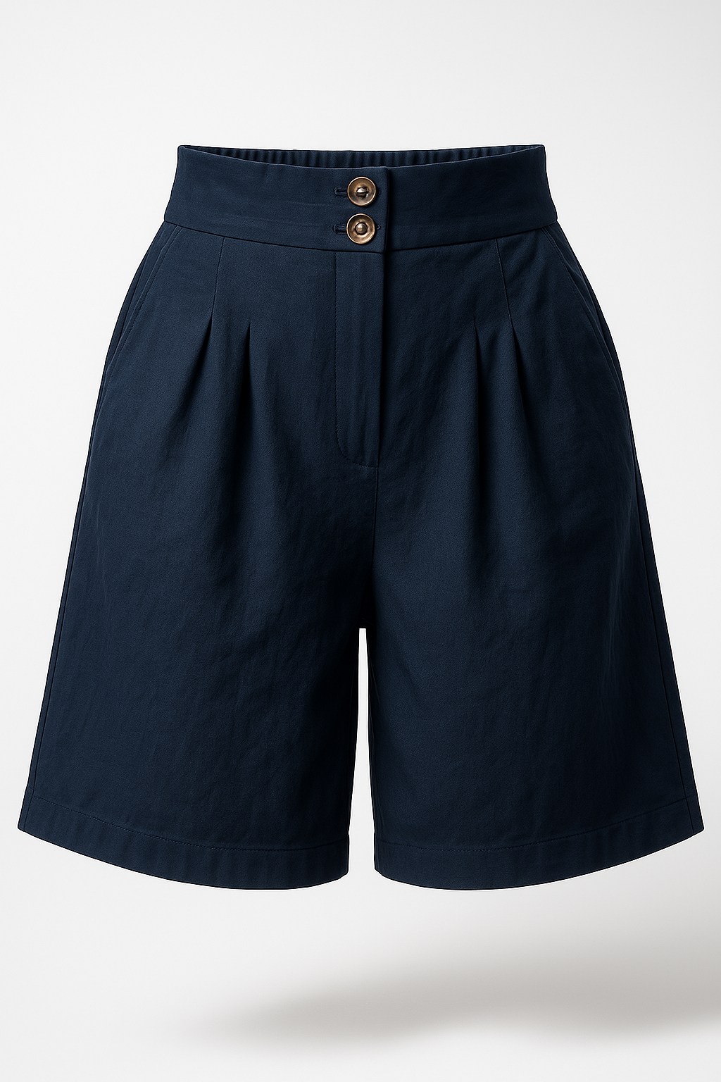 Shorts da donna con bottone e gamba larga - Blu navy - arabella | shorts da donna con bottone e gamba larga - €25 bottone donna Frauen gamba hextom Hosen & Shorts larga Loose hose shorts shorts donna Summer shorts Wide leg hose - Concept Palermo
