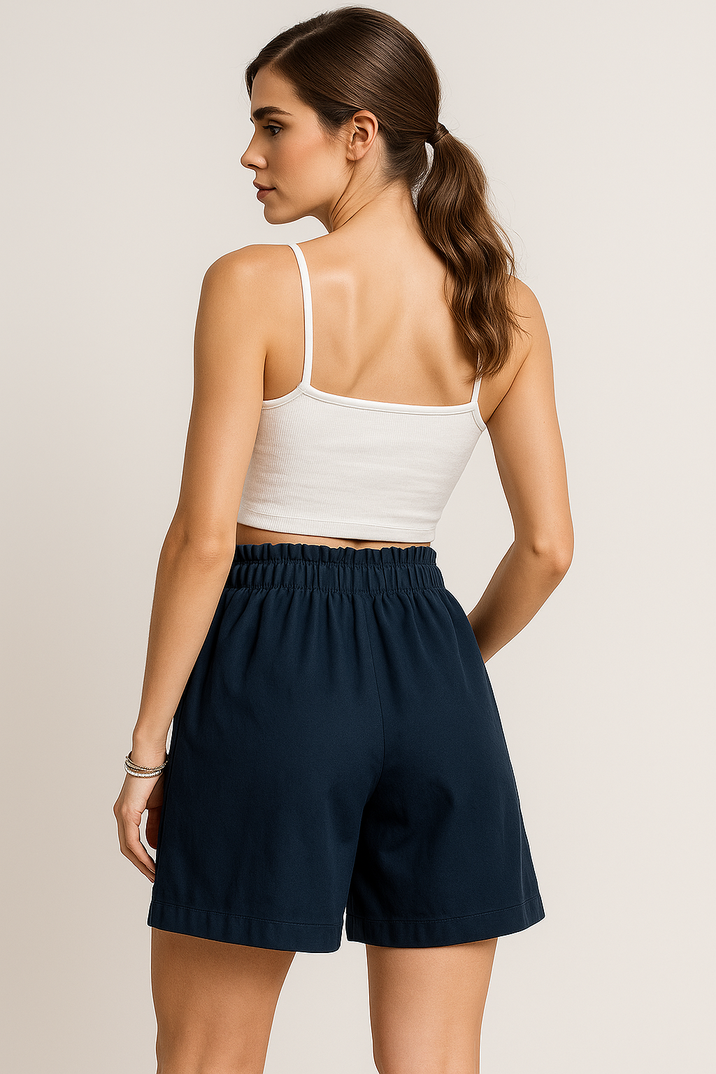 Shorts da donna con bottone e gamba larga - - arabella | shorts da donna con bottone e gamba larga - €25 bottone donna Frauen gamba hextom Hosen & Shorts larga Loose hose shorts shorts donna Summer shorts Wide leg hose - Concept Palermo
