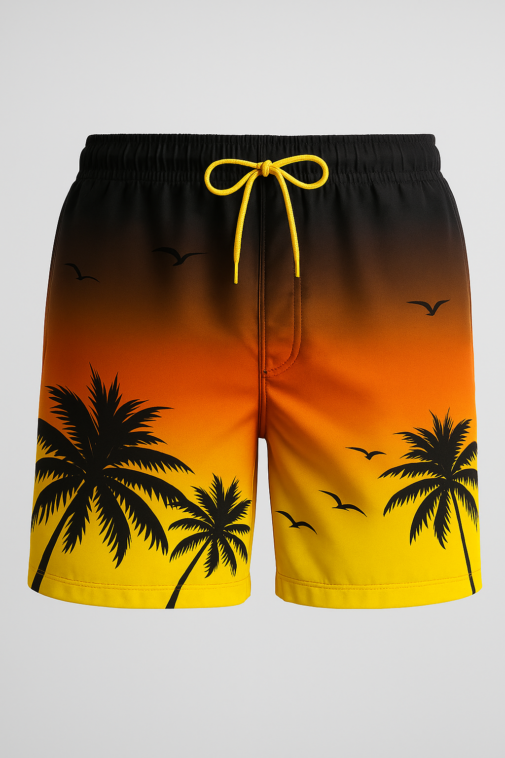 Boxer da uomo con stampa di tramonto tra le palme - Arancione - boxer boxer uomo fashion occasion: summer fashion style: summer palme shorts stampa summer Summer shorts tramonto uomo - Concept Palermo