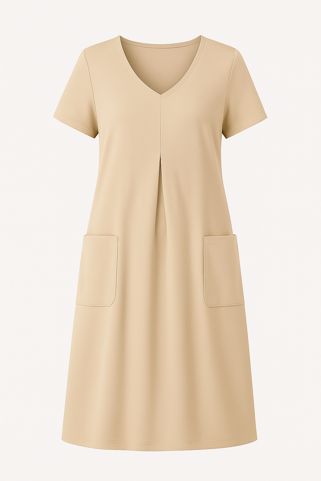 Abito Casual Donna in Maglia a Coste, Vestito Midi Manica Lunga per Autunno/Inverno - Beige - abito abito casual casual donna dress dresses gmc120325 maglia win070325 WOMEN - Concept Palermo