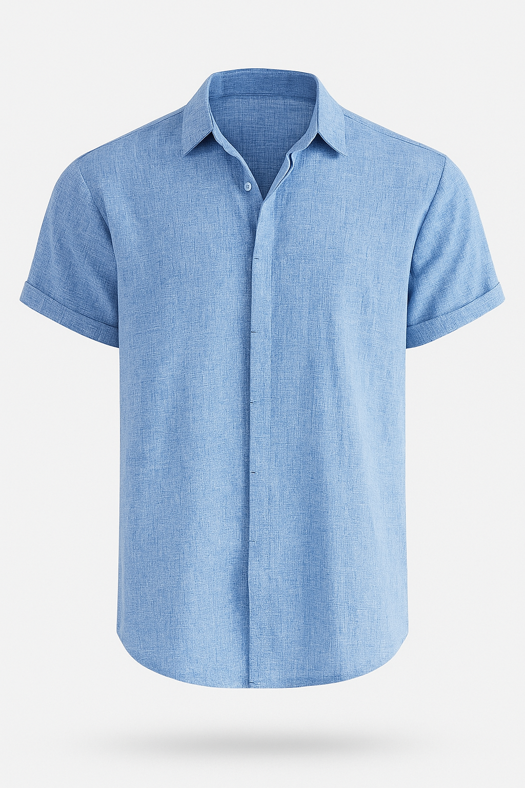 Camicia di lino da uomo – Leggera, comoda, estiva - Blu - 300325 camicia camicia lino comoda estiva leggera lino men men's top clothes tops uomo win230325 - Concept Palermo