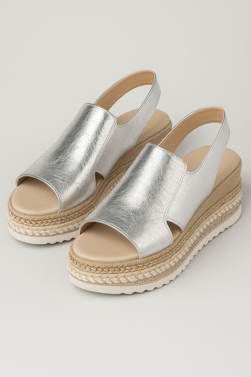 Sandali Slingback con Plateau Metallizzato Uomo - Argento - Frauen Sandalen metallizzato plateau sandali sandali slingback sandals slingback SUMMER uomo - Concept Palermo