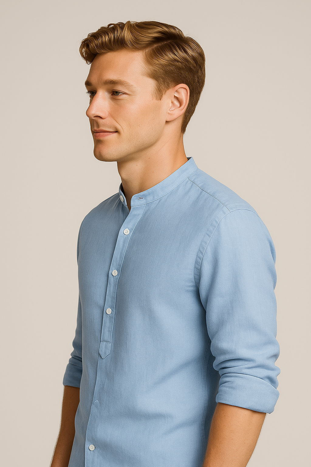 Camicia Uomo Leggera in Lino, Traspirante, Manica Lunga - - camicia camicia leggera leggera lino men men's top clothes Shirts uomo - Concept Palermo