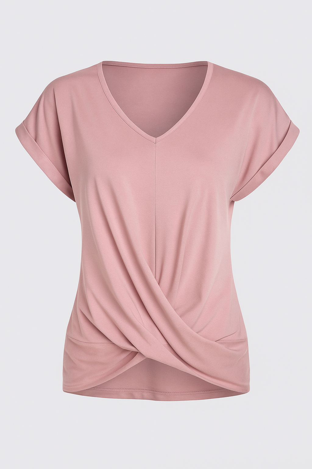 Maglietta con scollo a V in tessuto morbido e leggero Uomo - Rosa - Frauen Oberteil leggero maglietta maglietta scollo scollo Summer tessuto uomo women's top clothes - Concept Palermo