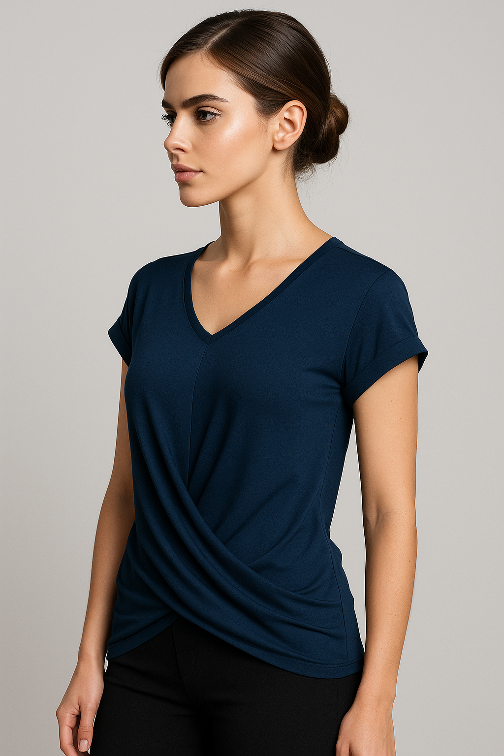 Maglietta con scollo a V in tessuto morbido e leggero Uomo - - Frauen Oberteil leggero maglietta maglietta scollo scollo Summer tessuto uomo women's top clothes - Concept Palermo