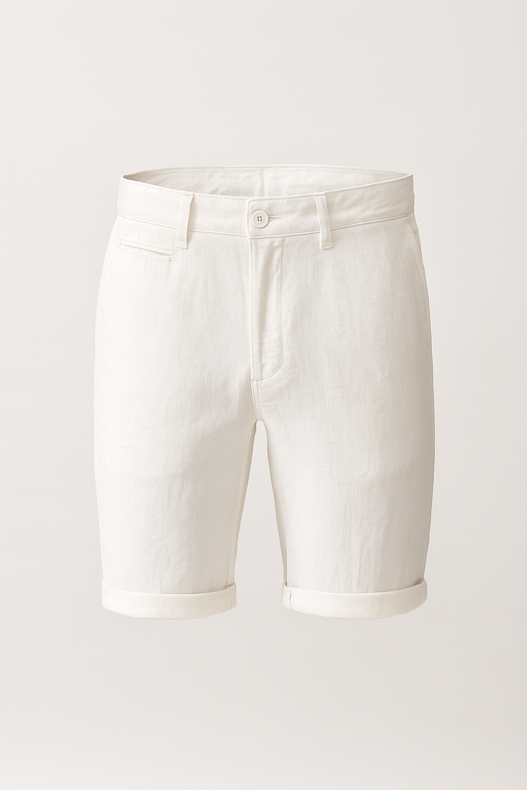 Pantaloncini in lino casual con orlo arrotolato Uomo - Bianco - _wf_cus arrotolato casual komfortable Shorts lino orlo pantaloncini pantaloncini lino shorts shorts for men Summer shorts uomo - Concept Palermo