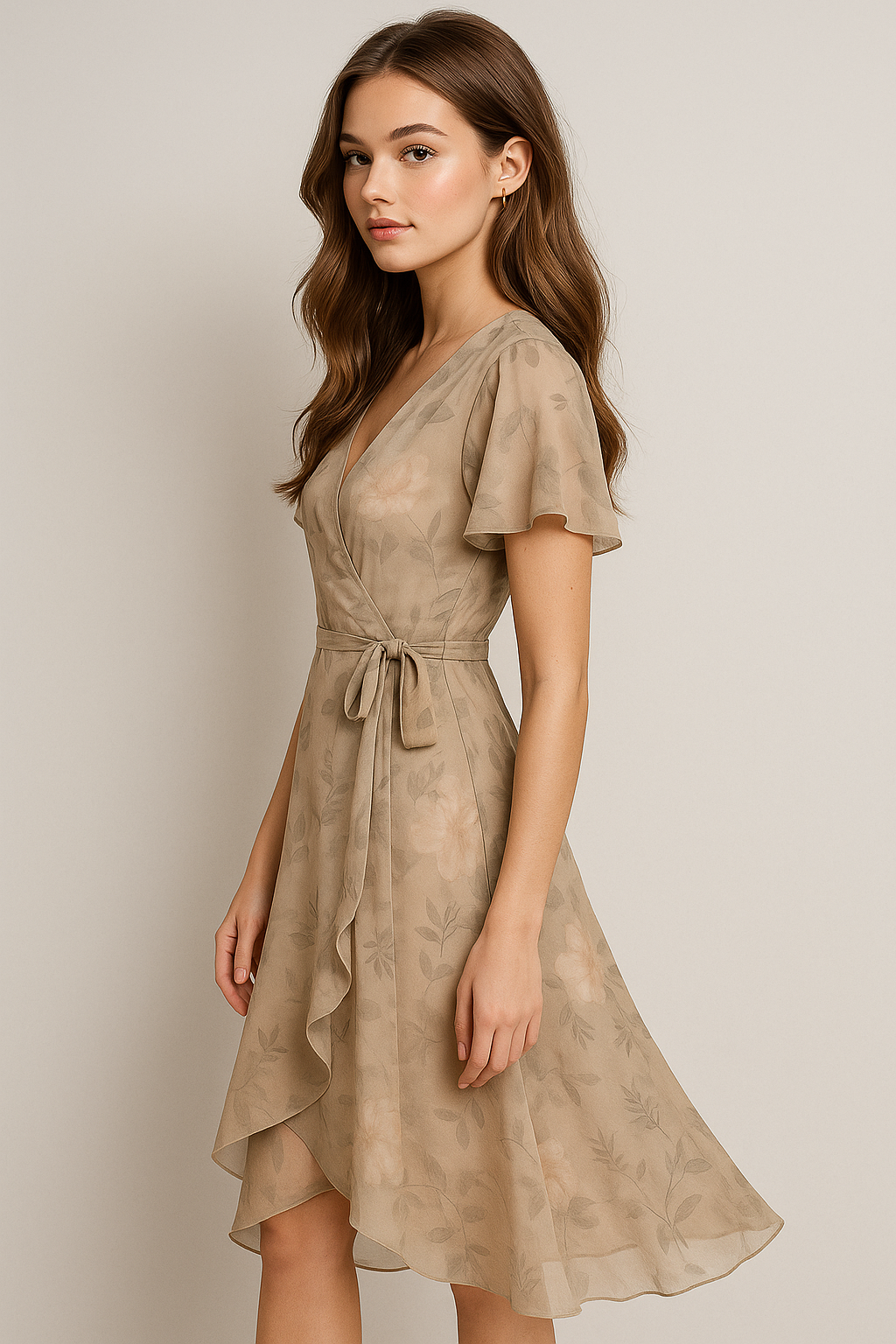 Vestito Midi Floreale Donna Elegante - Abito Estivo con Stampa Fiori - - donna dresses floreale Frauen Kleider midi SUMMER vestito vestito floreale - Concept Palermo