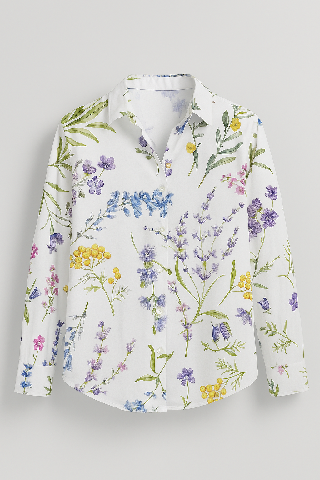 Camicetta Floreale Donna Elegante con Stampa Dettagliata - Blusa Primaverile Estiva - Weiß - camicetta camicetta dettagli dettagli donna floral Frauen Bluse stampa SUMMER women's top clothes - Concept Palermo