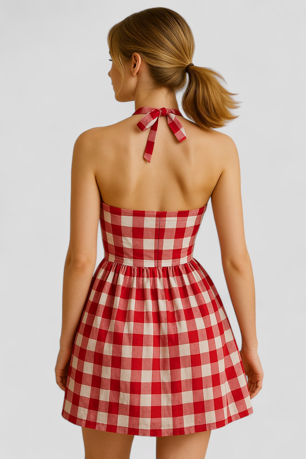 Abito Donna Flare in Cotone - - abito abito corto abito donna abito flare abito halter abito in cotone abito senza maniche cotone donna dresses fashion elegante flare look estivo moda femminile vestibilità regolare vestito estivo - Concept Palermo