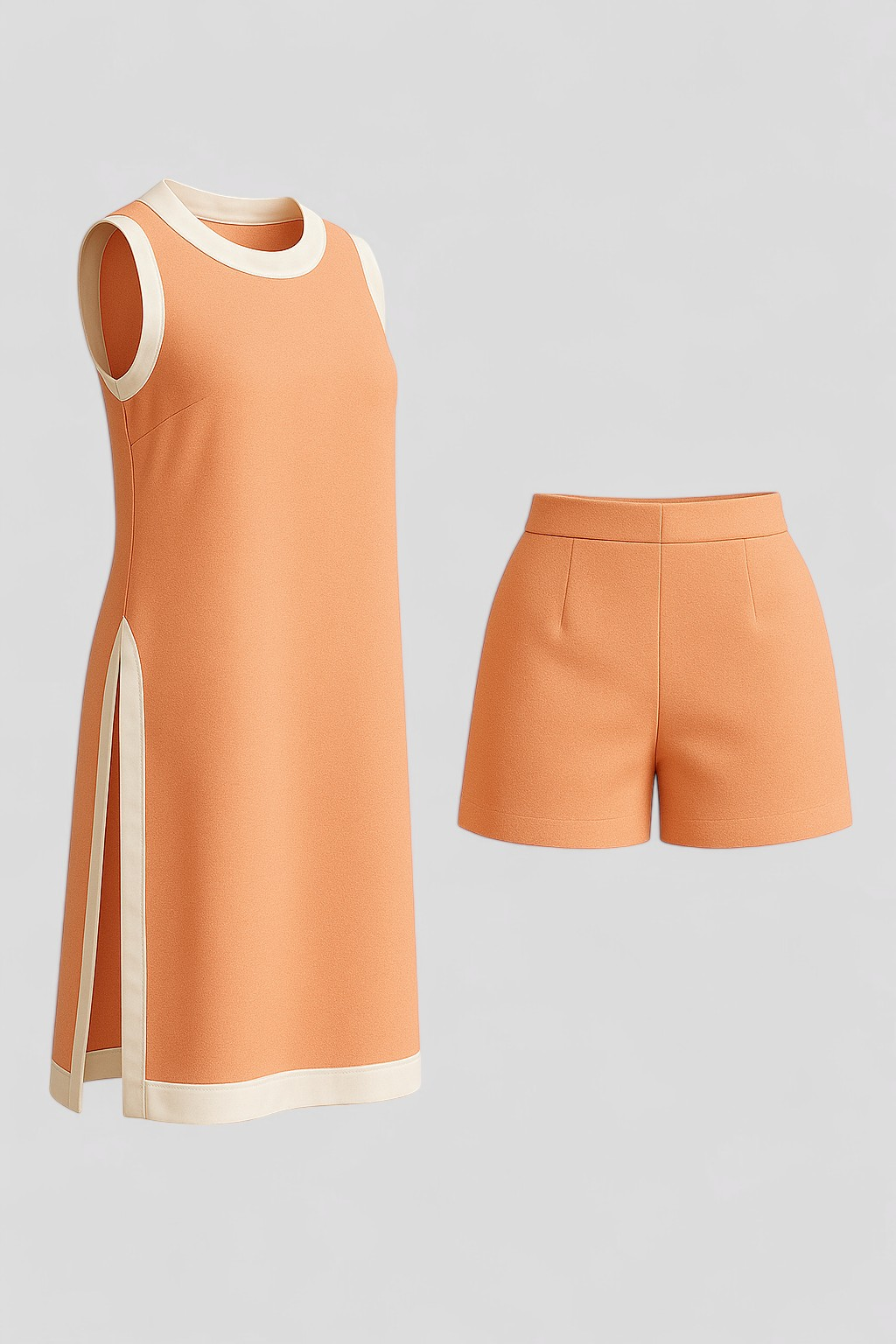 Completo Estivo Donna Color Block Boho - Arancione - Abbigliamento Casual Donna Abito Senza Maniche block boho color Comfort e Stile Donna completo completo estivo Completo Estivo Donna donna estivo Look Fresco Estivo Moda Color Block Outfit Boho Estate outfit sets Set Due Pezzi Donna Shorts e Top Estivi Versatile Outfit Estivo - Concept Palermo