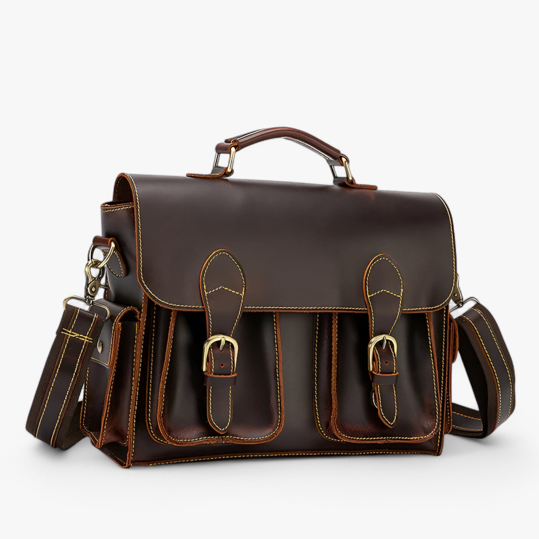 Valigetta Pelle Marrone Retrò - - accessoires bags pelle retr tassen valigetta valigetta pelle - Concept Palermo