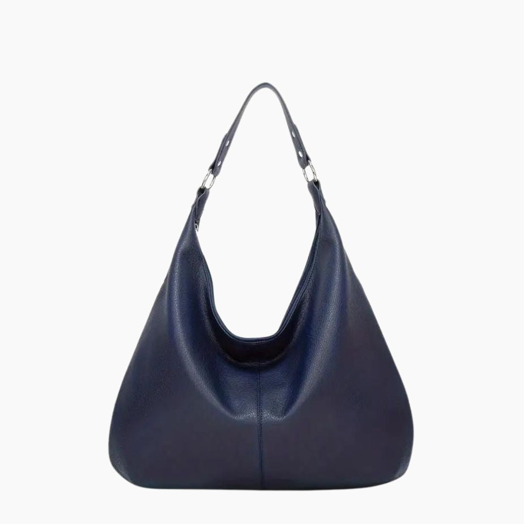 Borsa Hobo Donna Grande in Pelle Vegana Nera con Tracolla Regolabile - - Bags borsa borsa hobo donna hobo Leather Bag pelle vegana women bags - Concept Palermo