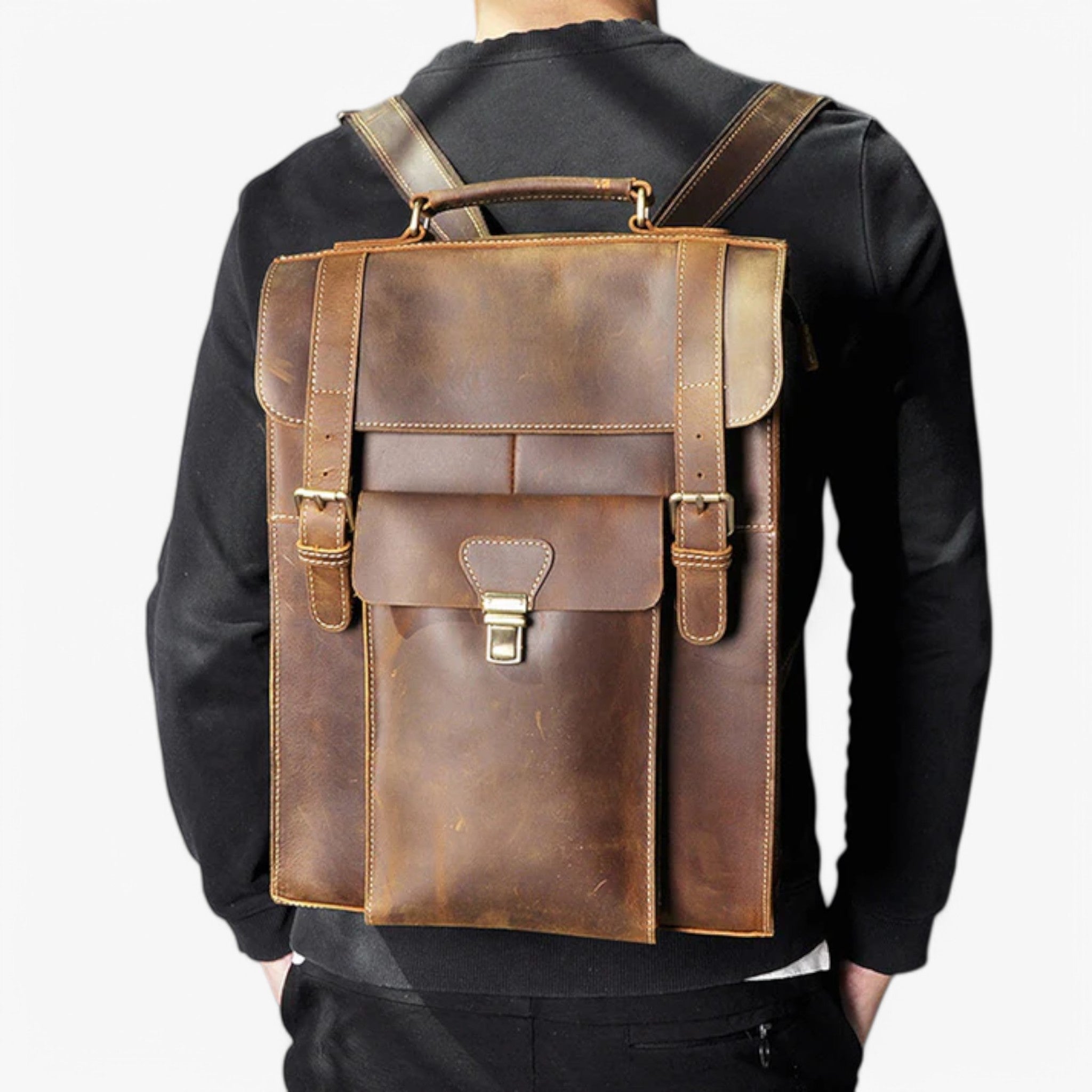 Zaino e valigetta in pelle di lusso Uomo - - accessoires bags pelle tassen uomo valigetta zaino zaino valigetta - Concept Palermo