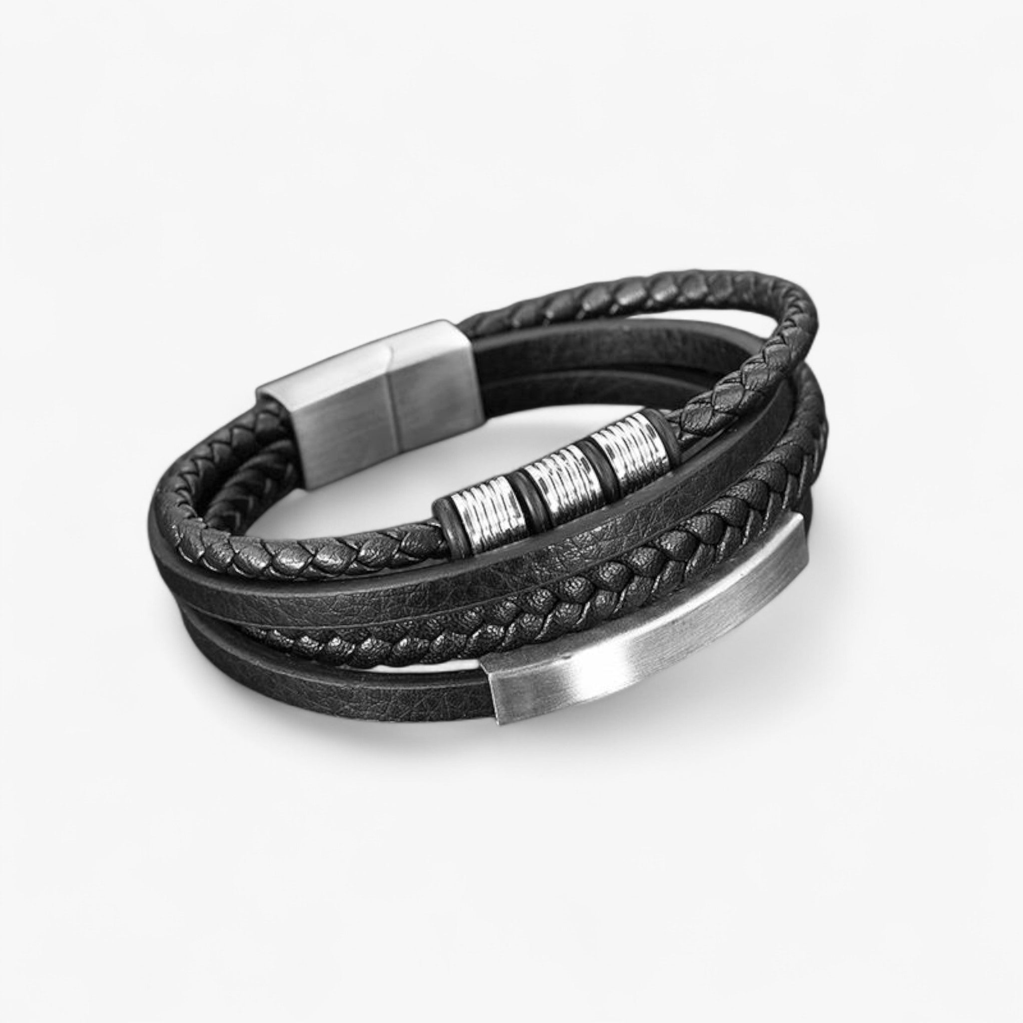 Bracciale multistrato intrecciato per uomo - - bracciale bracciale multistrato Bracelet bracelet for men intrecciato jewelry multistrato uomo - Concept Palermo