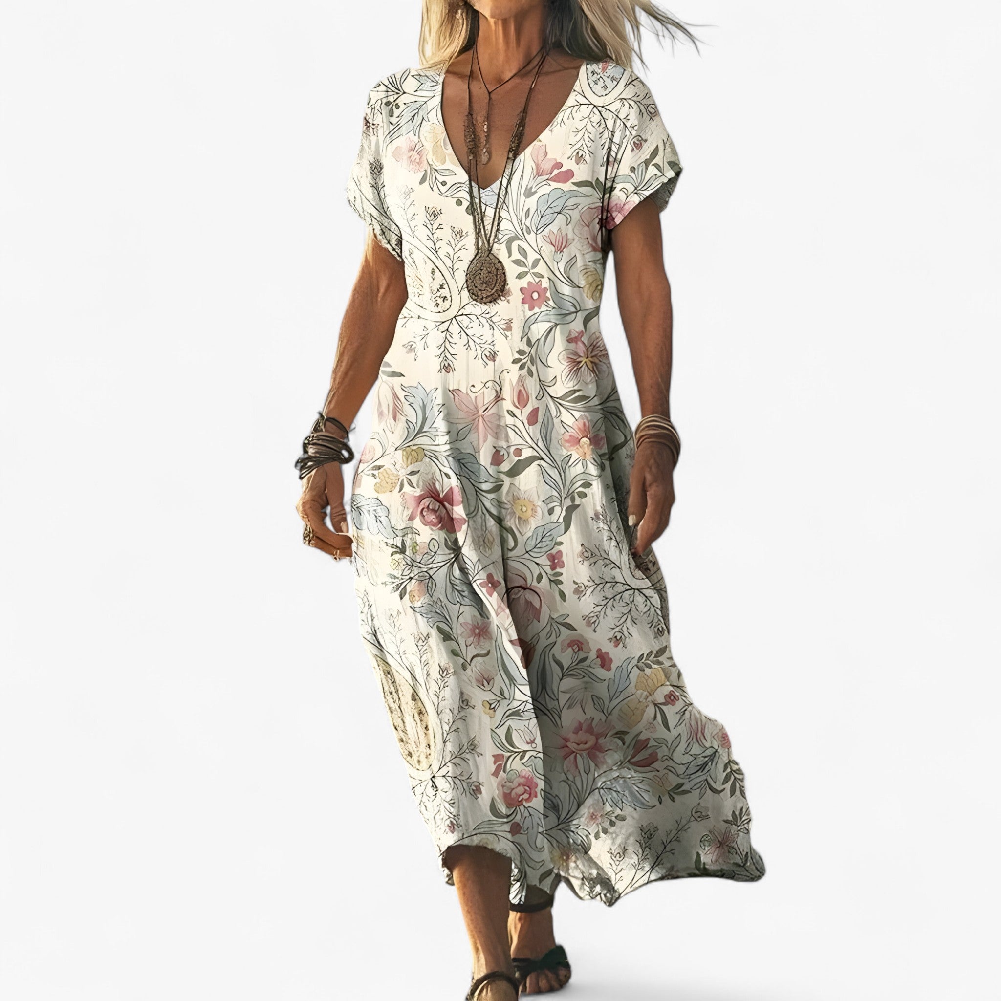 Vestito Vintage Donna Svasato Gradient Estivo Elegante da Sera - Multicolore 2 - donna dresses gradient vestito vestito vintage vintage - Concept Palermo