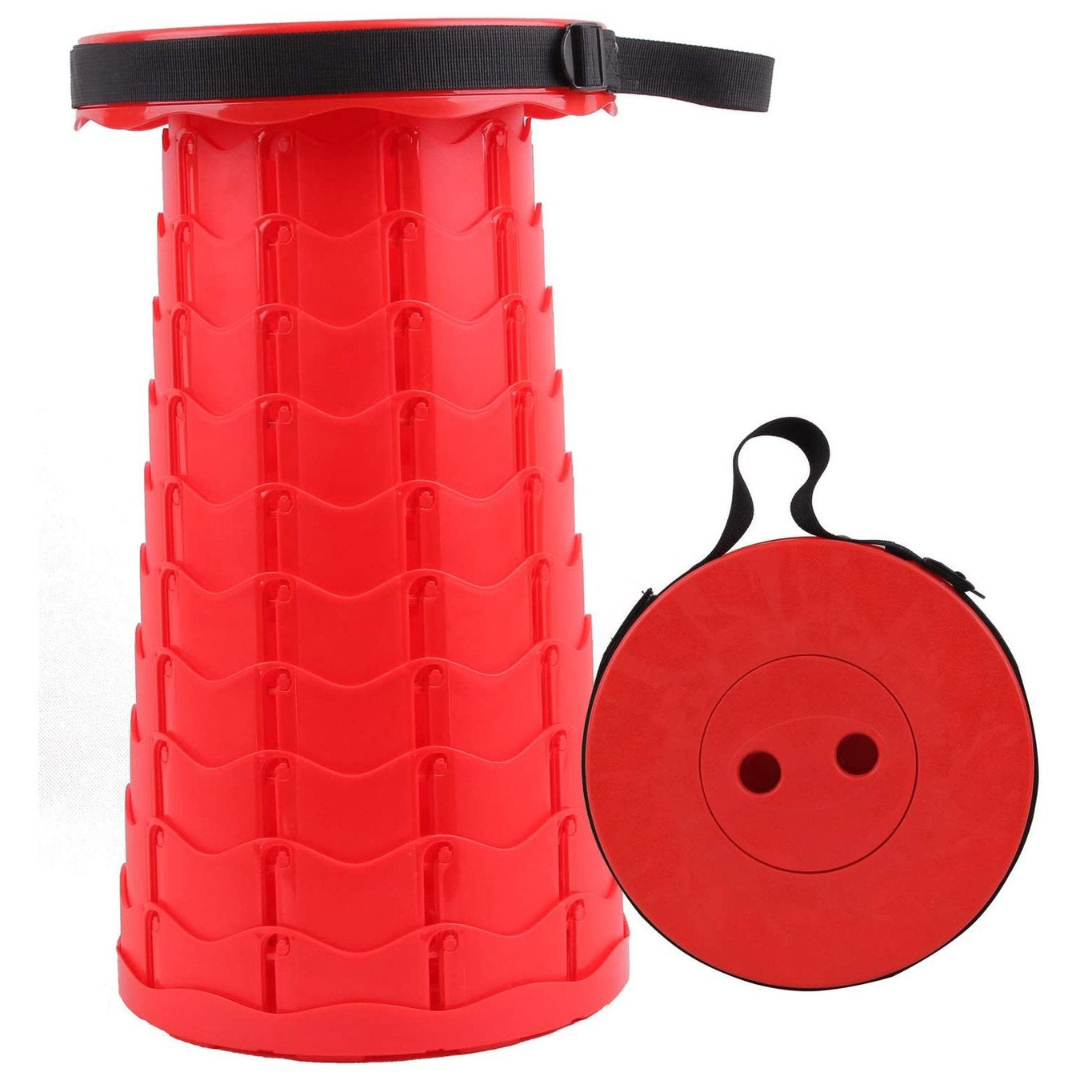 2.0 Sgabello pieghevole allungabile 4 altezze di seduta - Colori puri Rosso - allungabile altezze Extendable folding stool folding chair folding stool fortable chair home & garden pieghevole seduta sgabello sgabello pieghevole - Concept Palermo