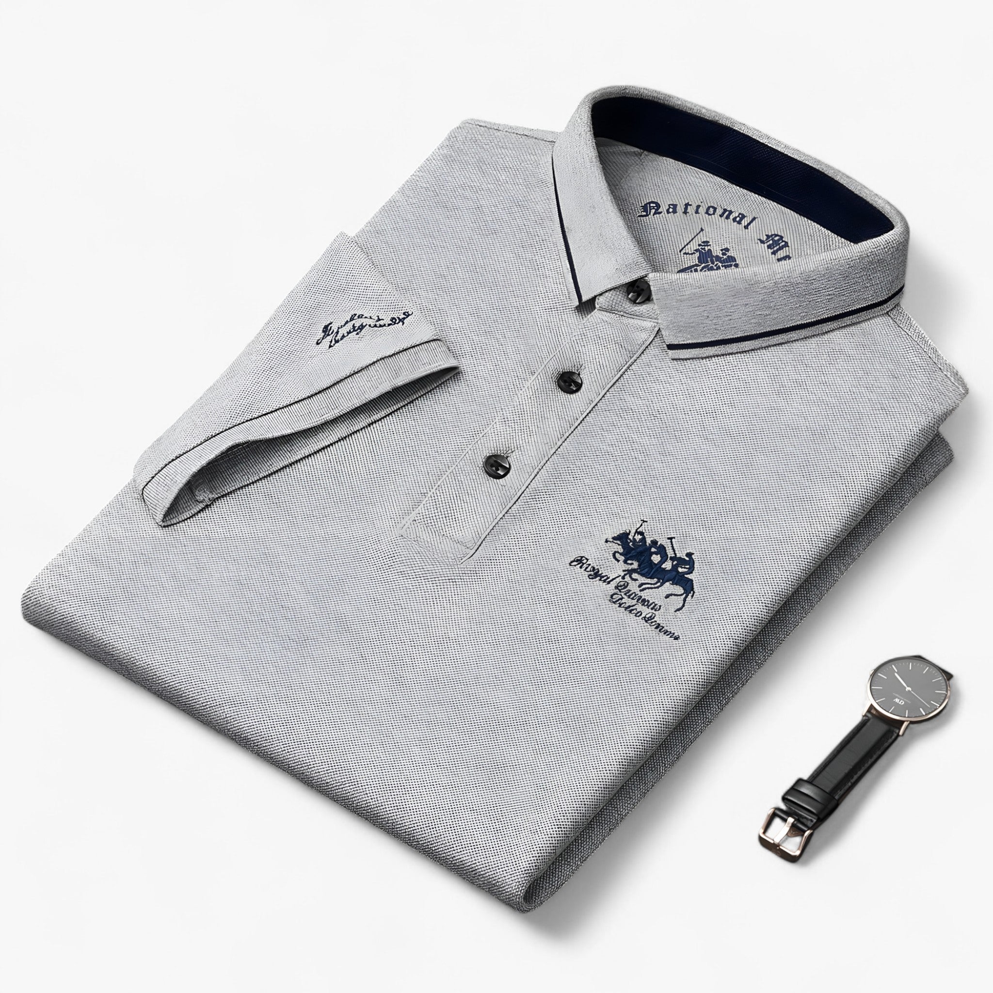 Uomo Polo Nera - Piqué di Cotone Traspirante per Vestibilità Comoda e Durata
