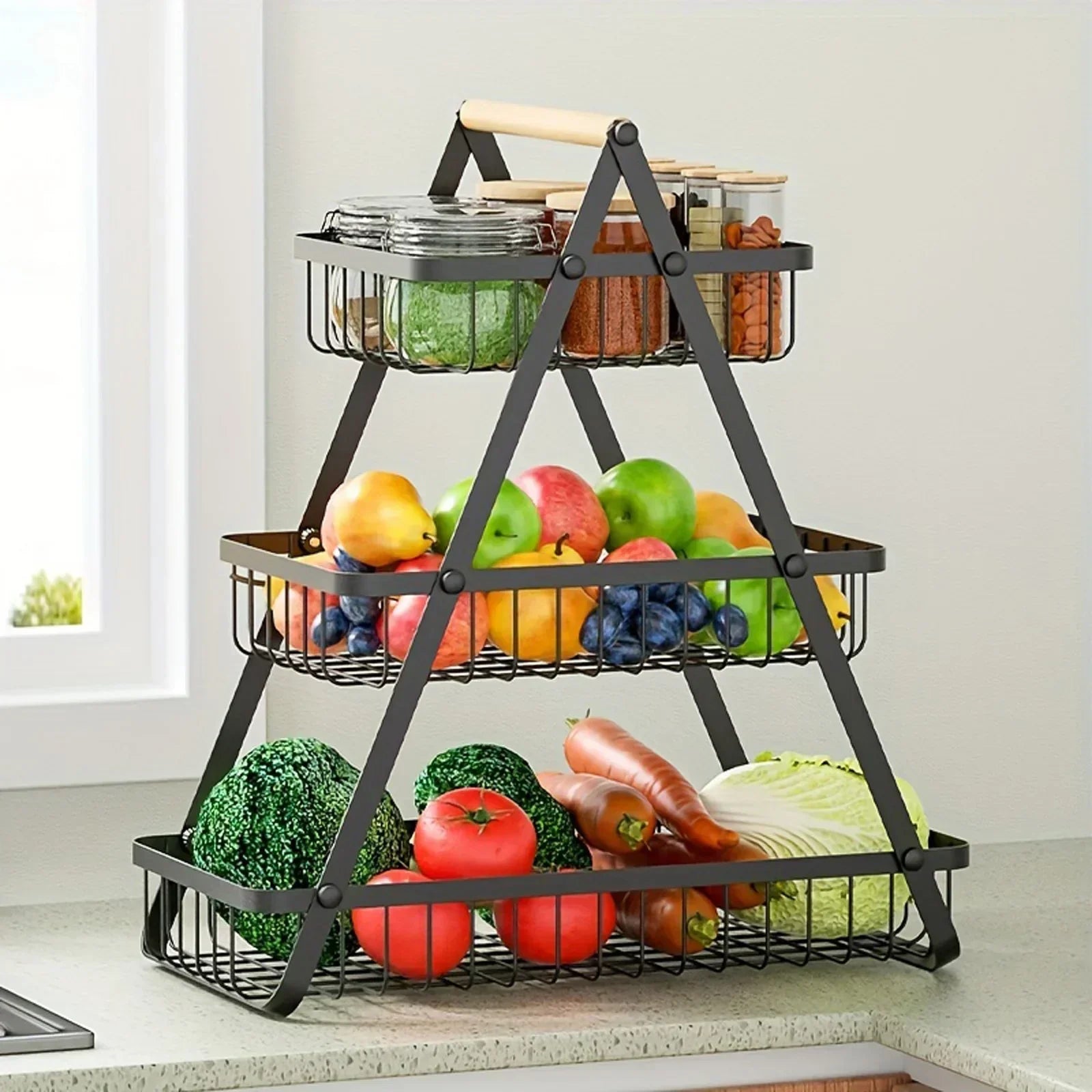FruitCascade - Cesto di frutta a 3 strati - - cesto fruitcascade frutta home home & garden strati - Concept Palermo