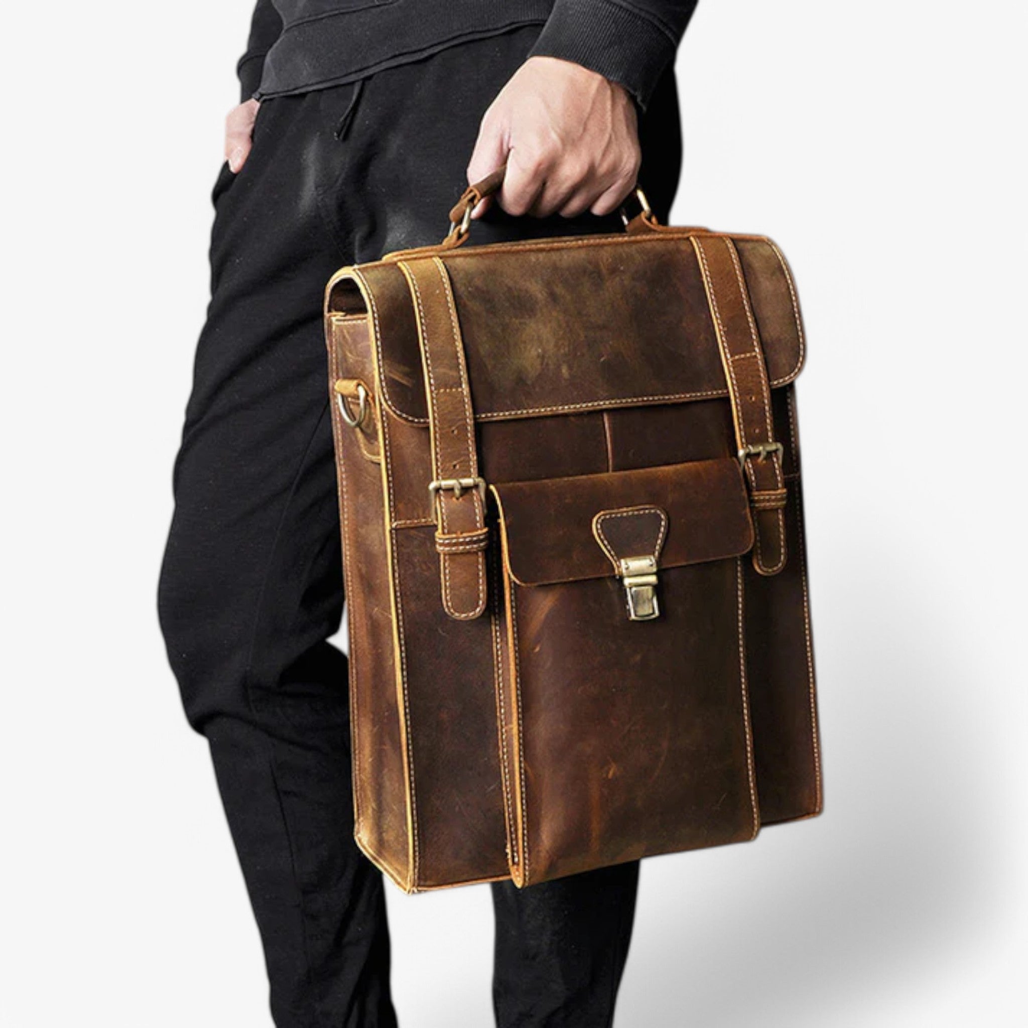 Zaino e valigetta in pelle di lusso Uomo - - accessoires bags pelle tassen uomo valigetta zaino zaino valigetta - Concept Palermo