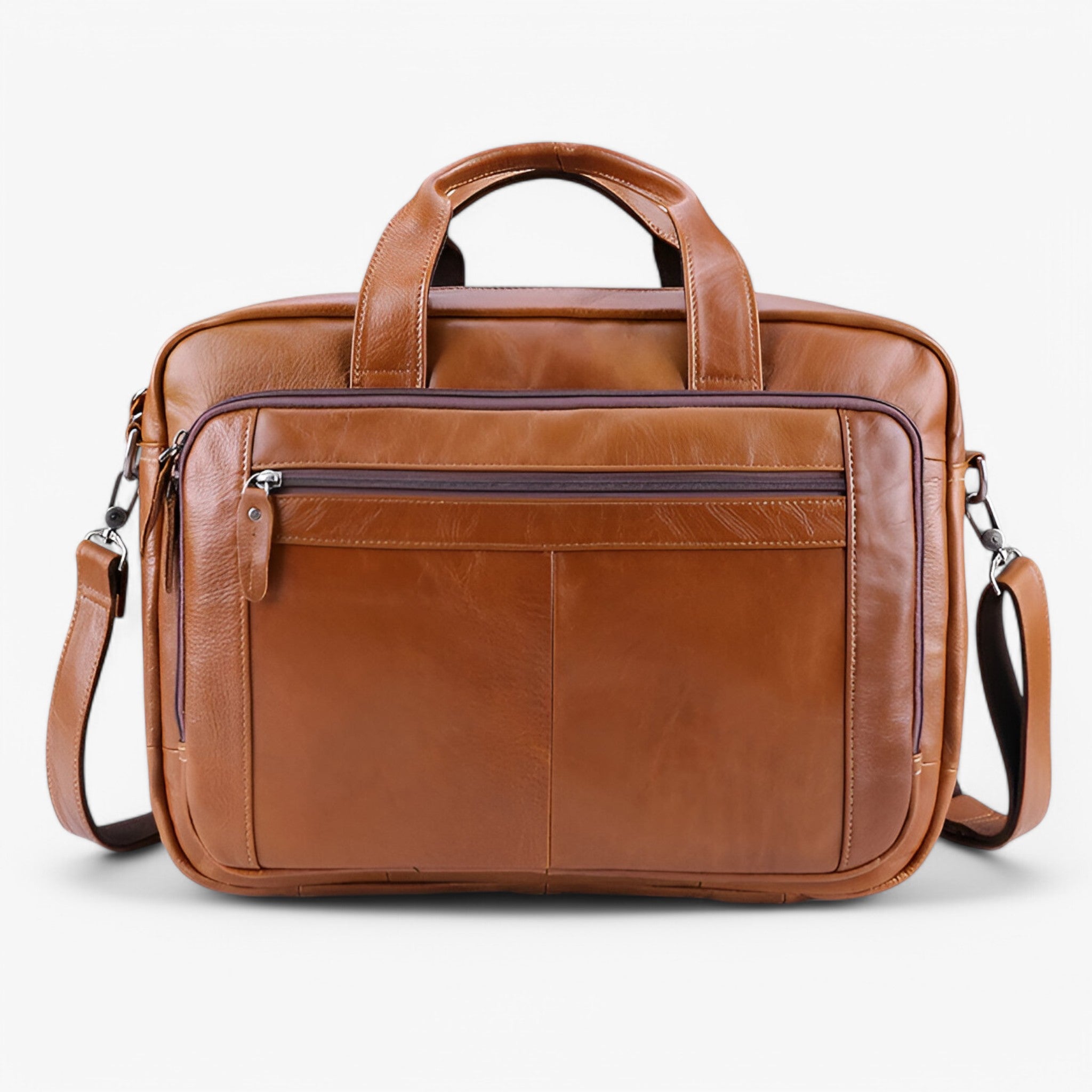 Borsa per Laptop in Pelle con Tracolla Uomo - Marrone - accessoires bags borsa borsa laptop laptop pelle tassen tracolla uomo - Concept Palermo