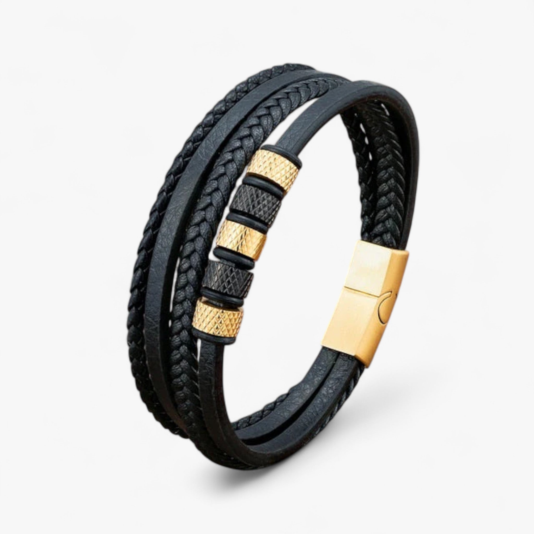 Bracciale multistrato intrecciato per uomo - - bracciale bracciale multistrato Bracelet bracelet for men intrecciato jewelry multistrato uomo - Concept Palermo