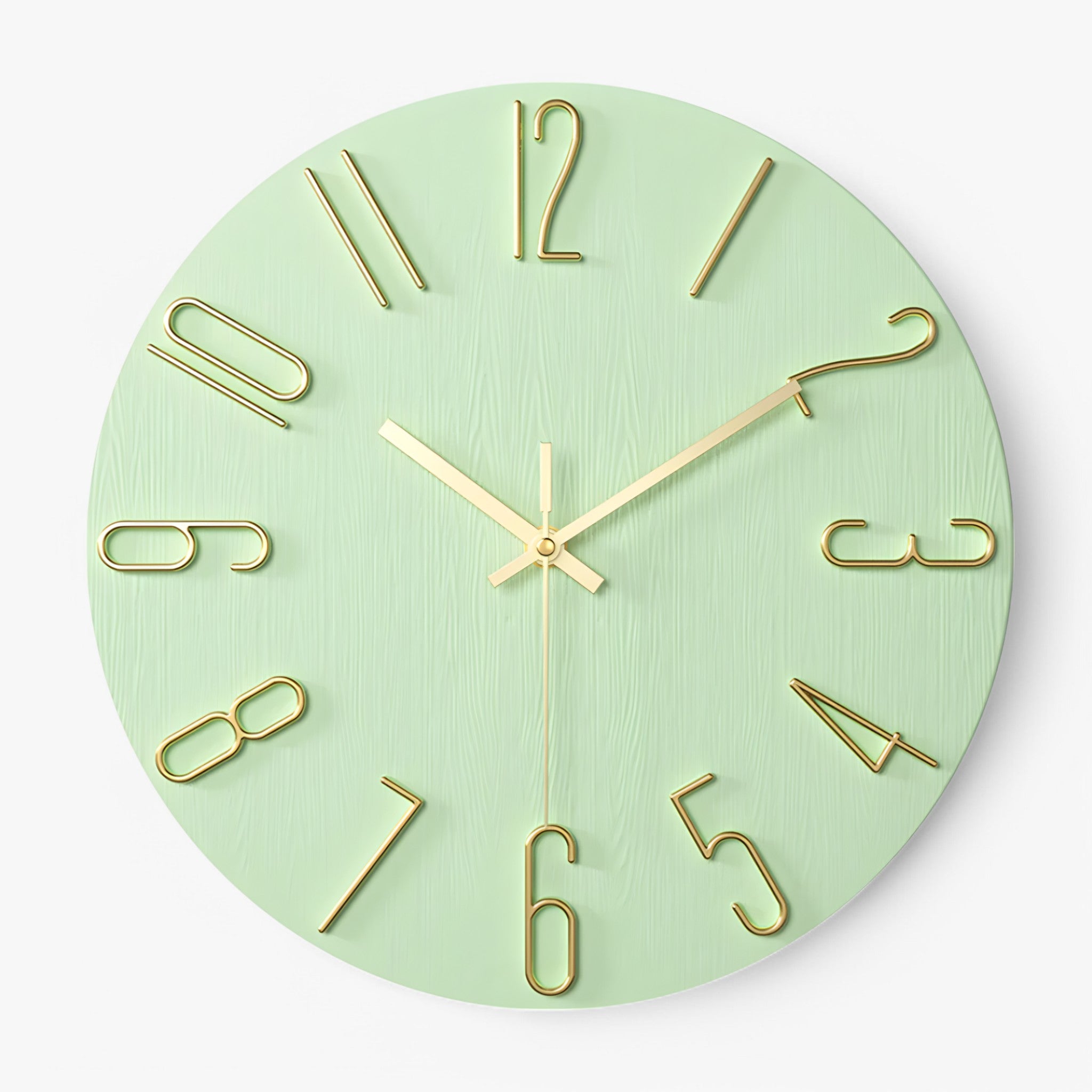 Orologio da Parete Moderno Silenzioso Design Uomo, Grande 60cm, Nero Metallo - Verde menta - orologio orologio parete P254 parete uomo wall clocks - Concept Palermo