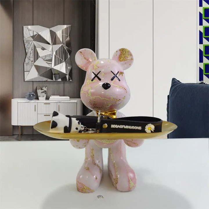 Statua di orso CraftBear con vassoio, decorazione da tavolo in resina per casa o ufficio - Thor (Quasi esaurito!) - craftbear home home & garden orso Skulptur Statue statua tray vassoio - Concept Palermo