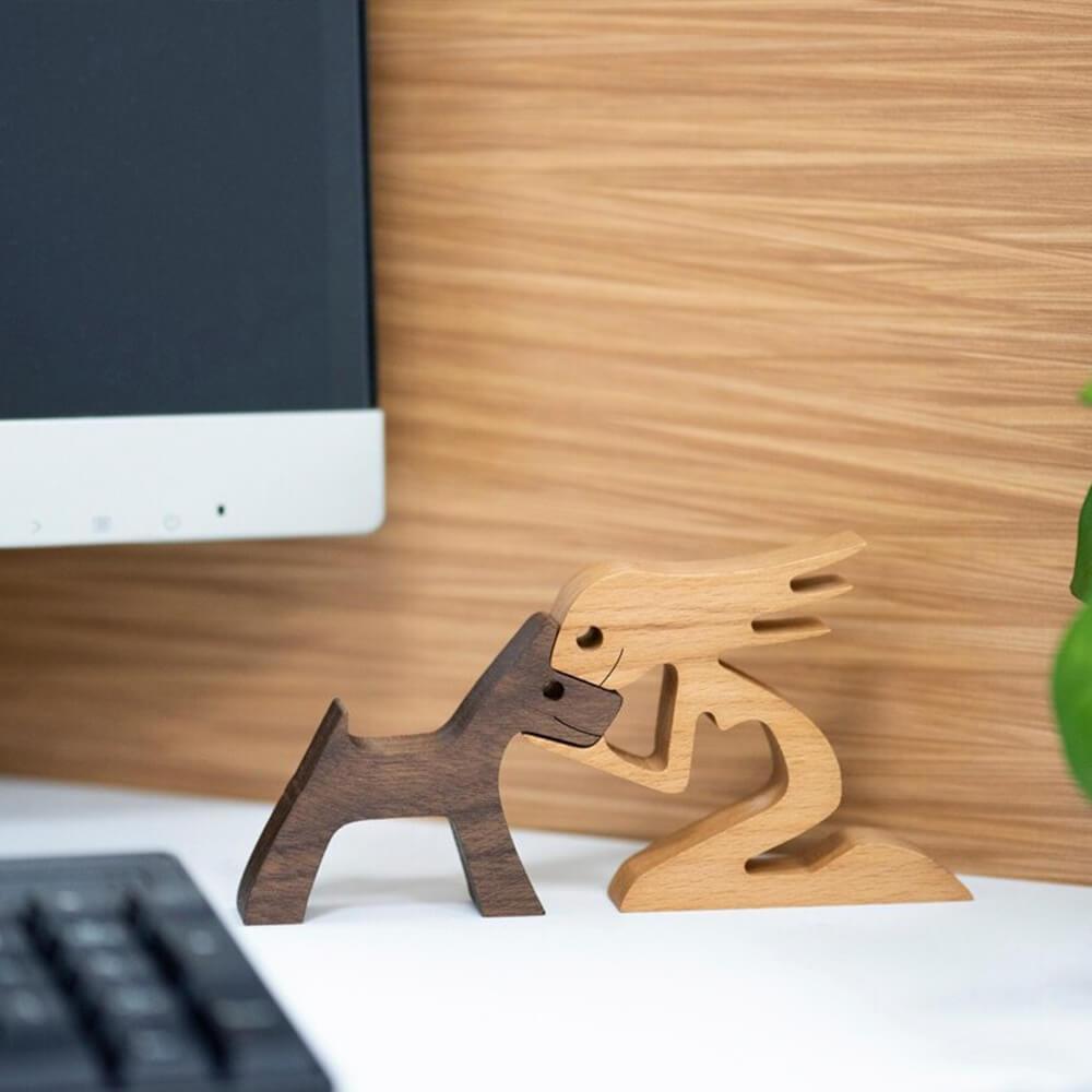 Scultura in legno di uomo e cane - - cane home & garden legno M1548 new_for_google scultura scultura legno uomo - Concept Palermo