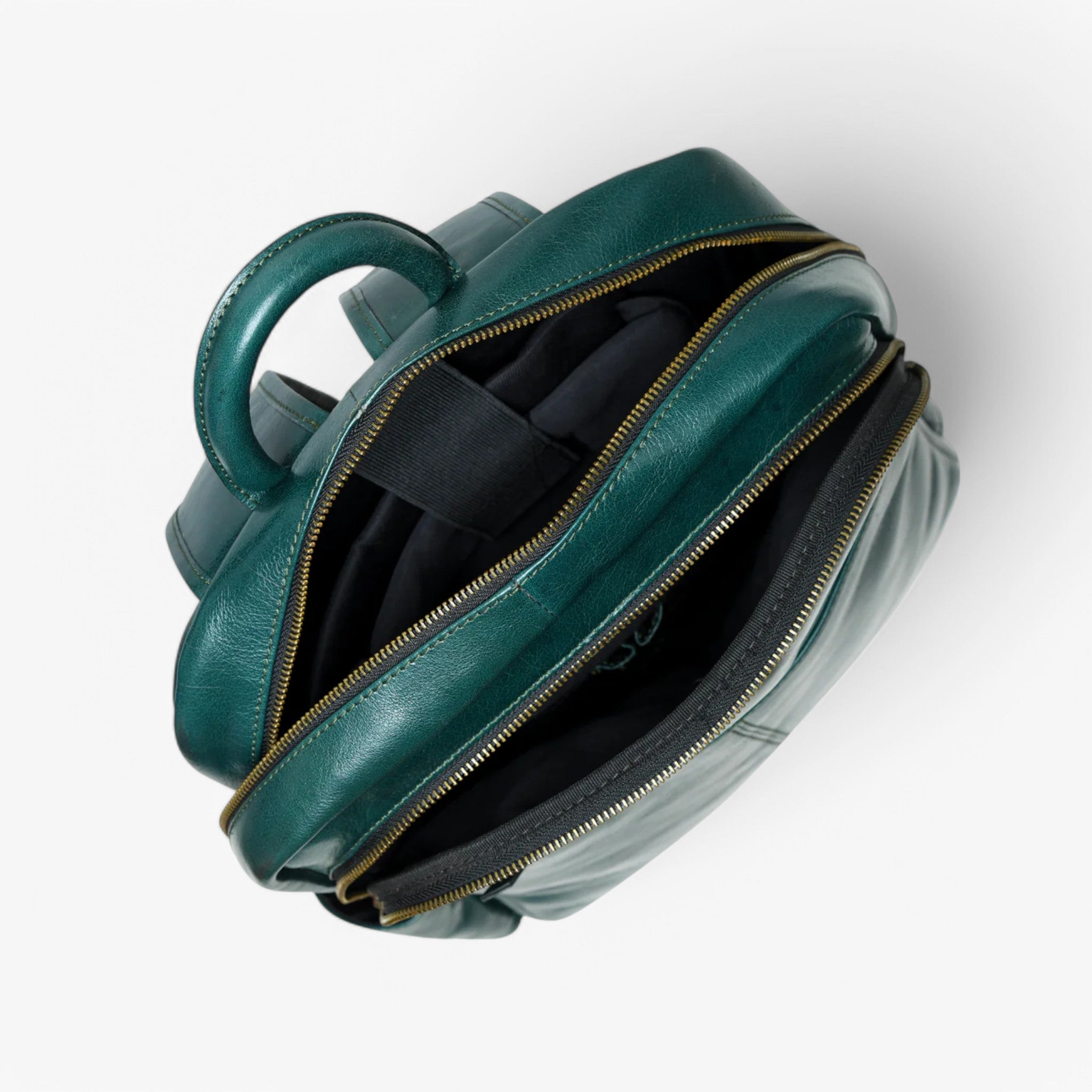 Zaino Donna in Vera Pelle Italiana Verde Lusso, Elegante e Spazioso - - accessoires bags italiana pelle tassen zaino zaino pelle - Concept Palermo