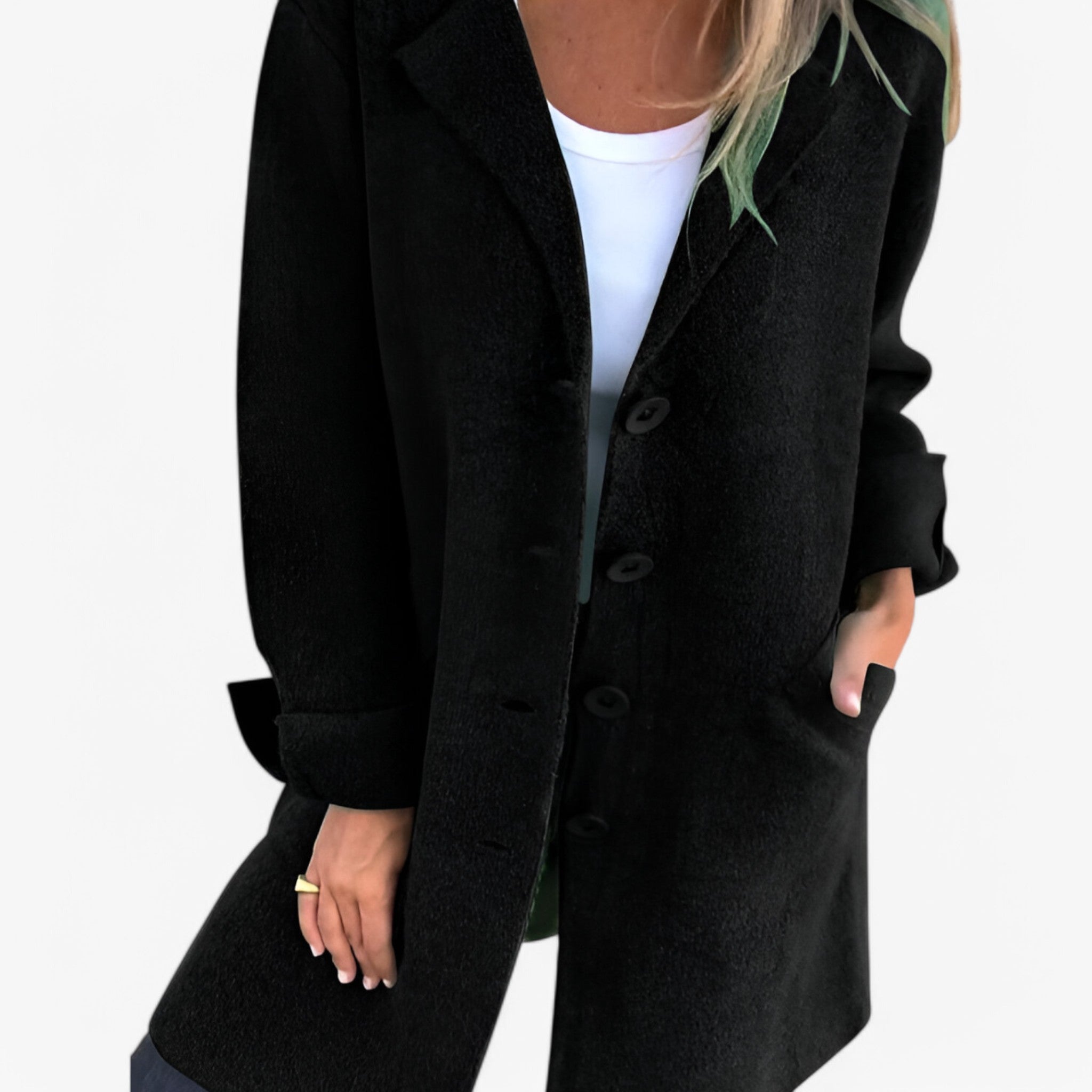 Giacca di Lana da Donna Elegante - Calda e Morbida, Vari Colori e Taglie - Nero - alla blazer calda Coat giacca giacca lana lana moda WOMEN women's coats & jackets - Concept Palermo