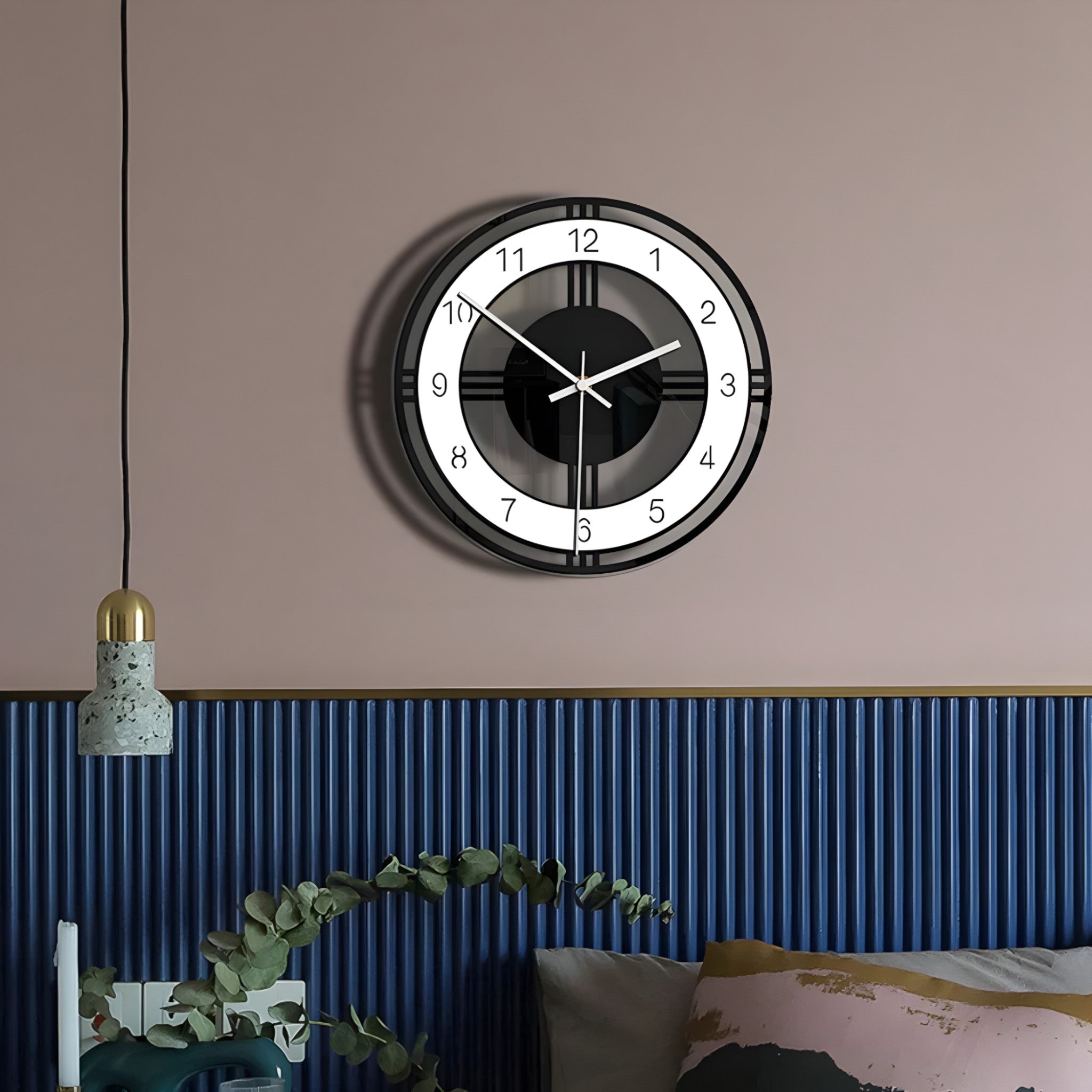 Orologio da Parete Grande Oro Silenzioso 60cm, Moderno di Lusso per Soggiorno, Ufficio, Cucina - - orologio orologio parete P212 parete uomo wall clocks - Concept Palermo