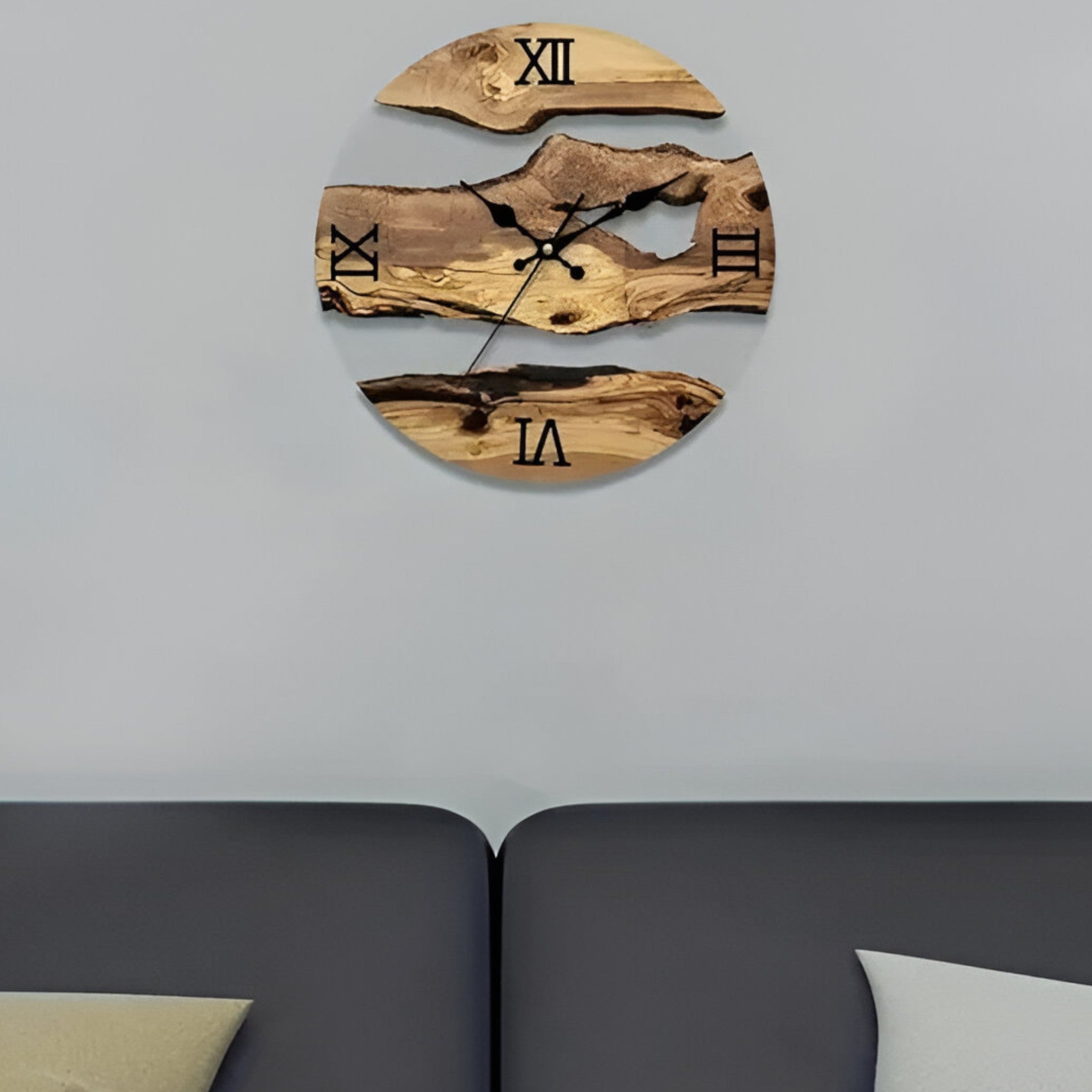 Orologio da parete minimalista in legno per uomo, ideale per arredare il soggiorno o l'ufficio - - accenti legno minimalista orologio orologio parete P277 parete uomo wall clock wall clocks - Concept Palermo