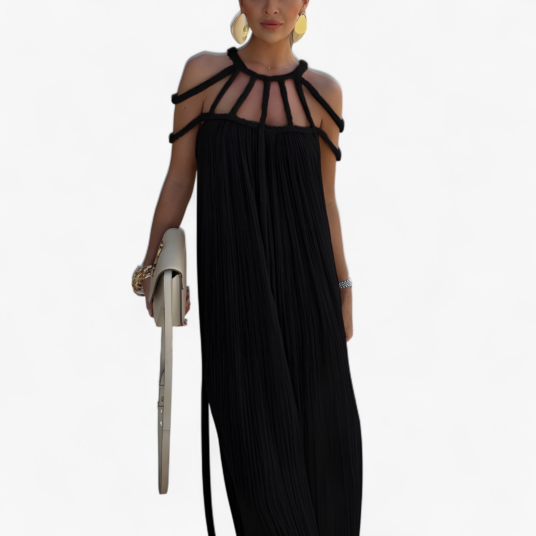 Abito Lungo Donna - Nero Taglia unica (34-46) - abito abito donna donna dresses - Concept Palermo