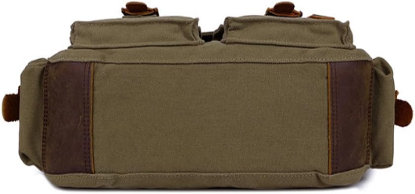 Jonon Borsa a tracolla vintage militare in tela per laptop da 13,3-17 pollici (misura 14,7 pollici, verde), Verde - - accessoires bags borsa jonon jonon borsa laptop militare misura pollici tassen - Concept Palermo
