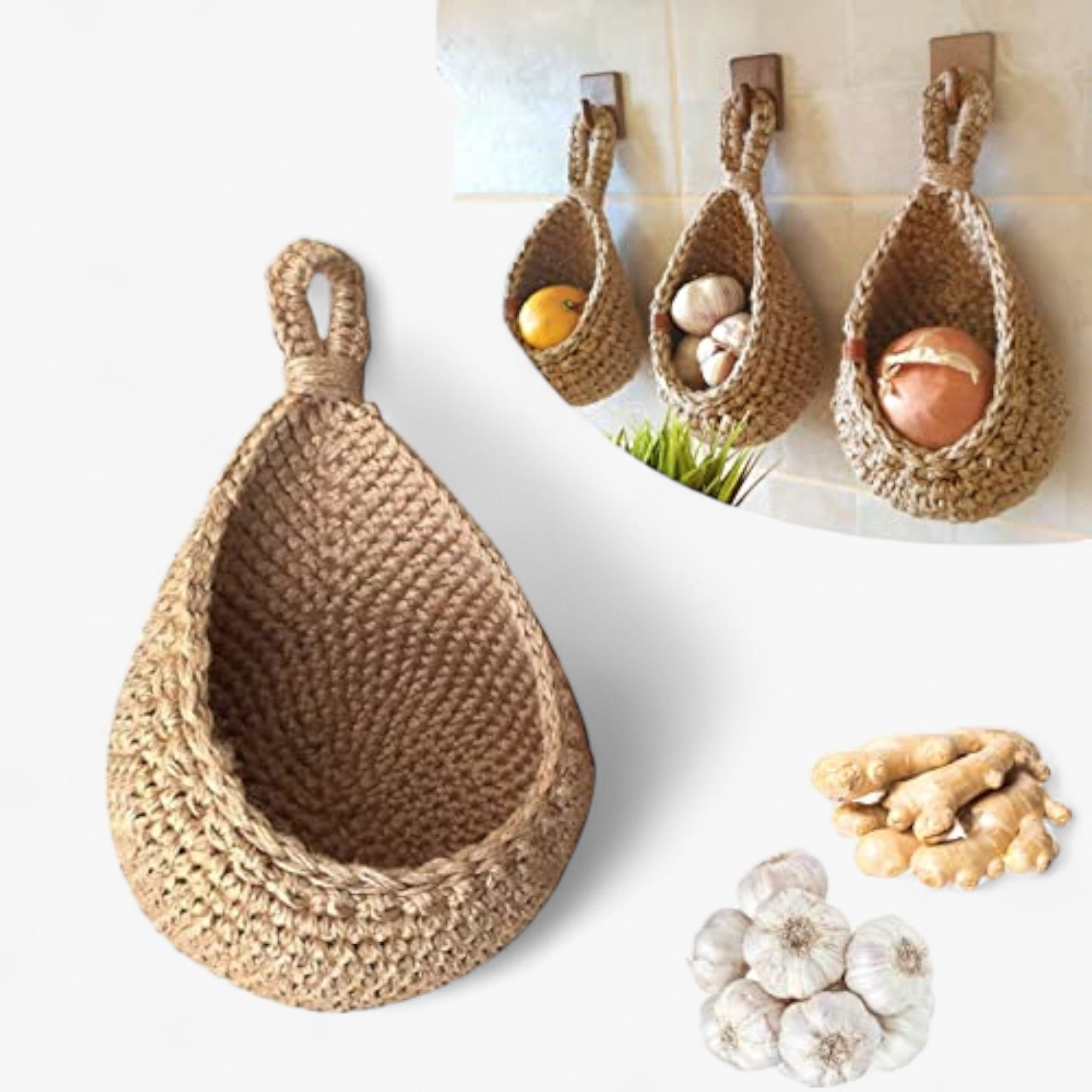 Cestini appesi da parete per frutta e verdura Uomo - - appesi basket cestini cestini appesi fruit basket frutta home home & garden kitchen organizer parete uomo verdura - Concept Palermo