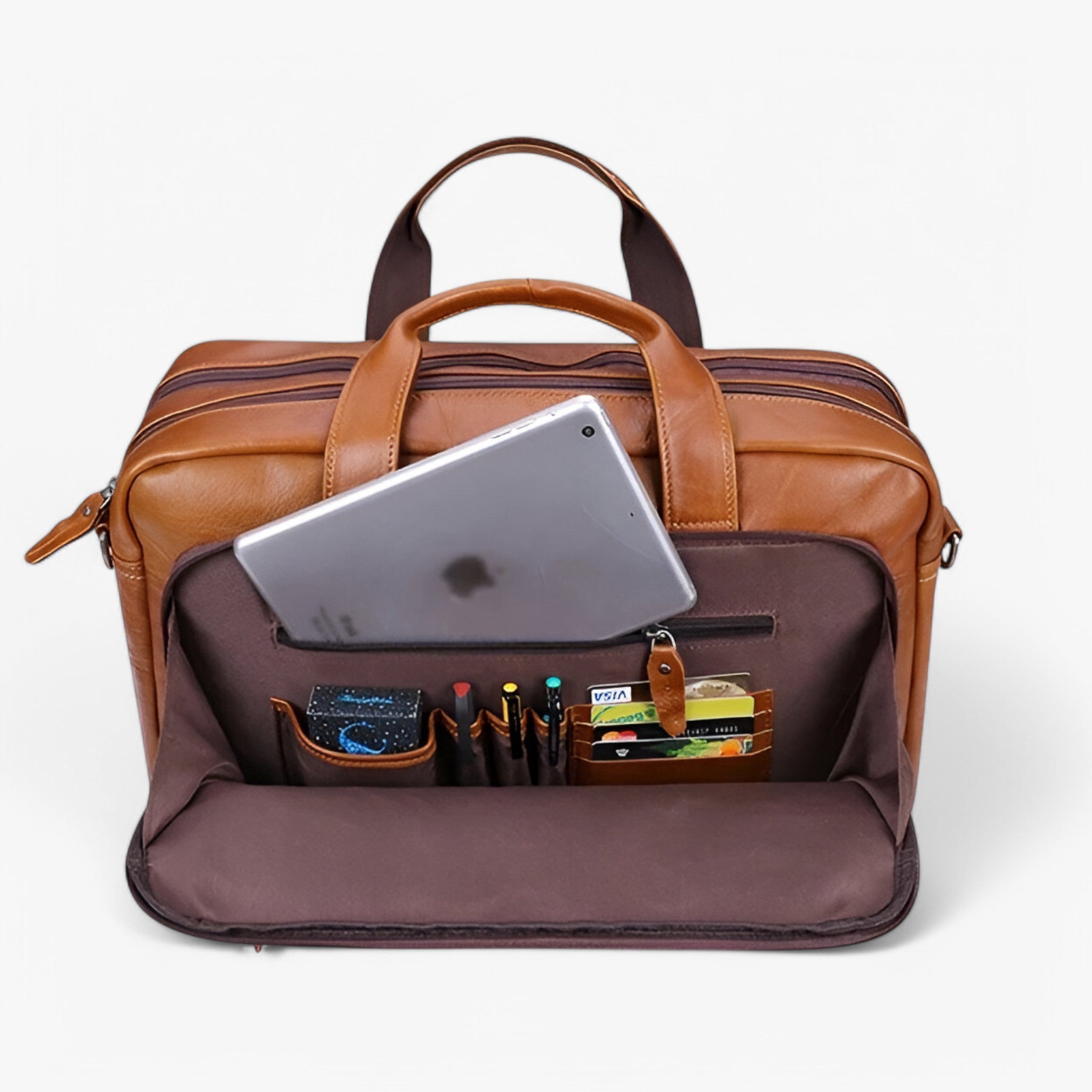 Borsa per Laptop in Pelle con Tracolla Uomo - - accessoires bags borsa borsa laptop laptop pelle tassen tracolla uomo - Concept Palermo
