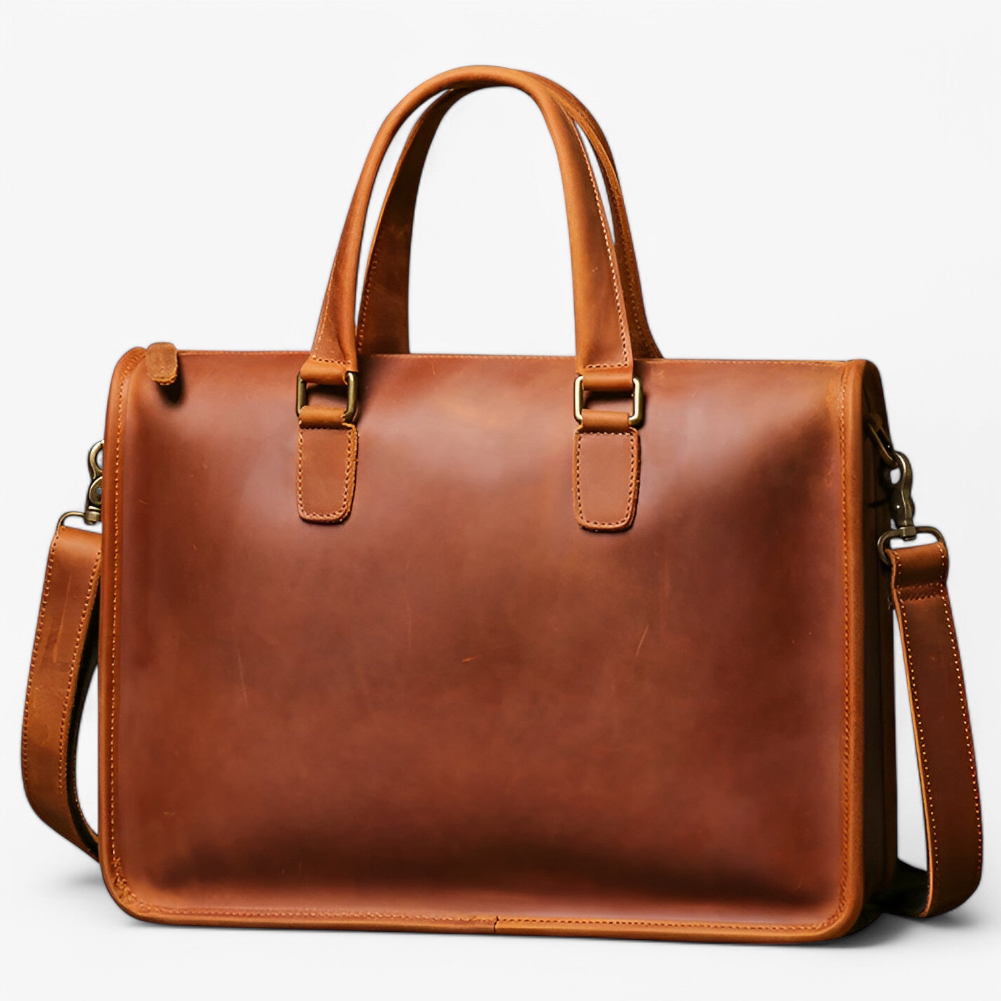Cartella Portadocumenti in Vera Pelle Oro Unisex per Laptop 13-15 Pollici - - accessoires bags cartella cartella pelle documenti laptop pelle tassen - Concept Palermo