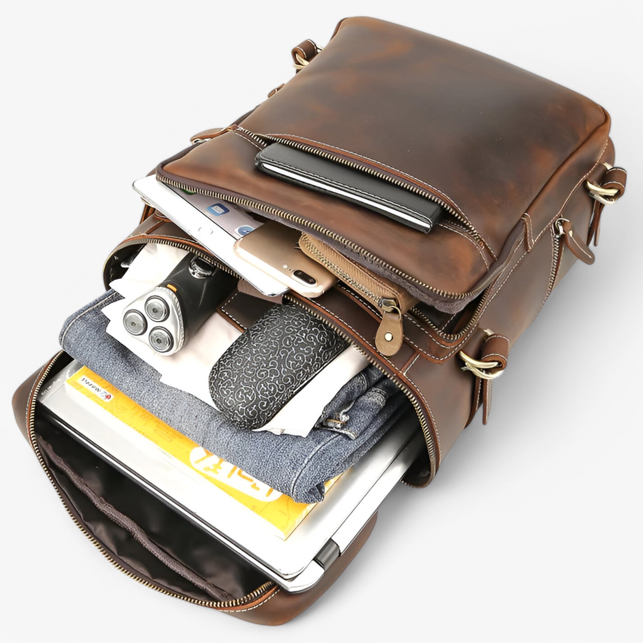 Zaino di Lusso in Pelle Integrale - - accessoires bags integrale pelle tassen zaino zaino pelle - Concept Palermo