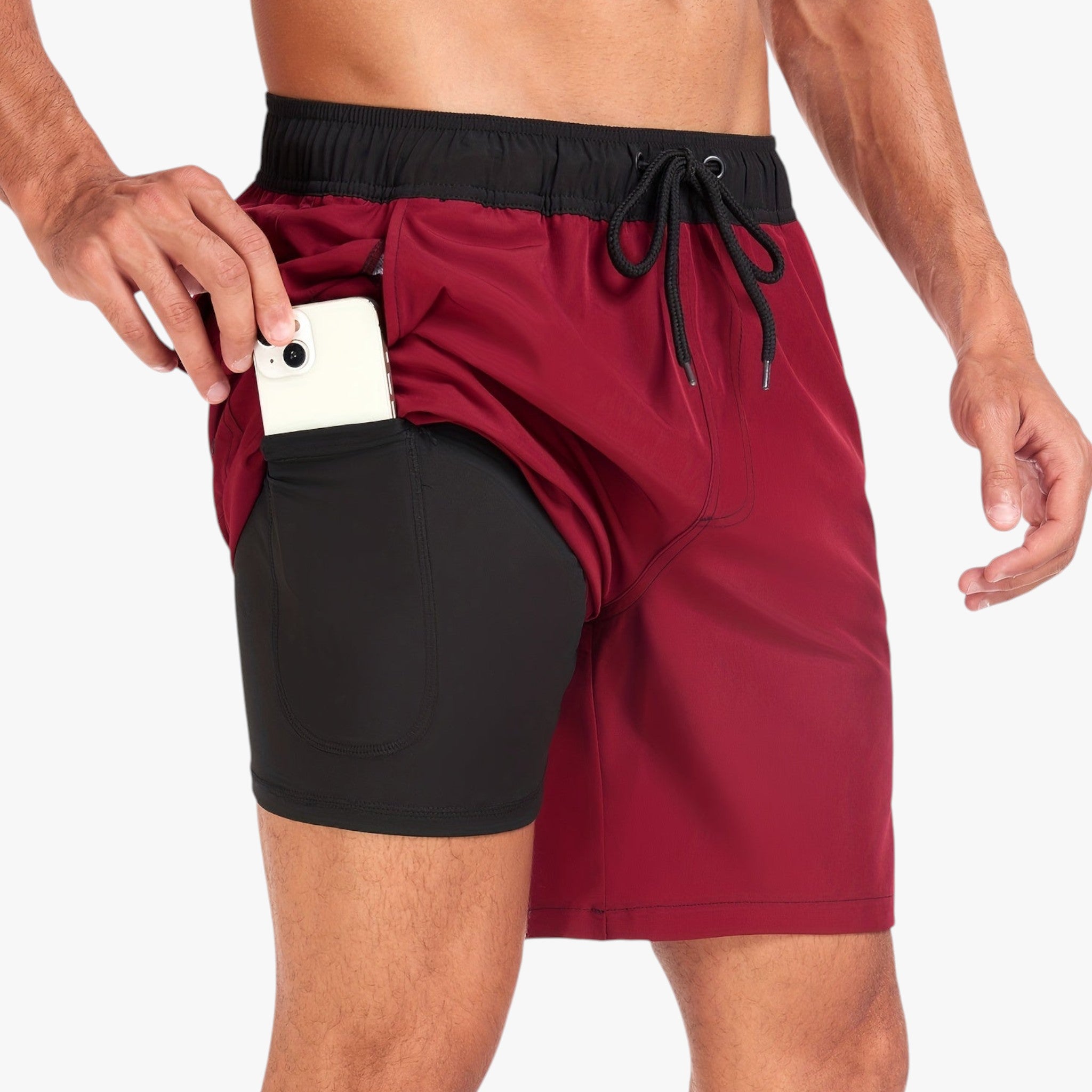 Costume da Bagno Speedy – Asciugatura Rapida e Comfort Uomo - Bordeaux - Abbigliamento estivo asciugatura bagno Casual Swim Shorts comfort costume costume bagno Costume da bagno Men's Swimwear rapida shorts speedy Spiaggia Summer Essentials Swimwear - Concept Palermo